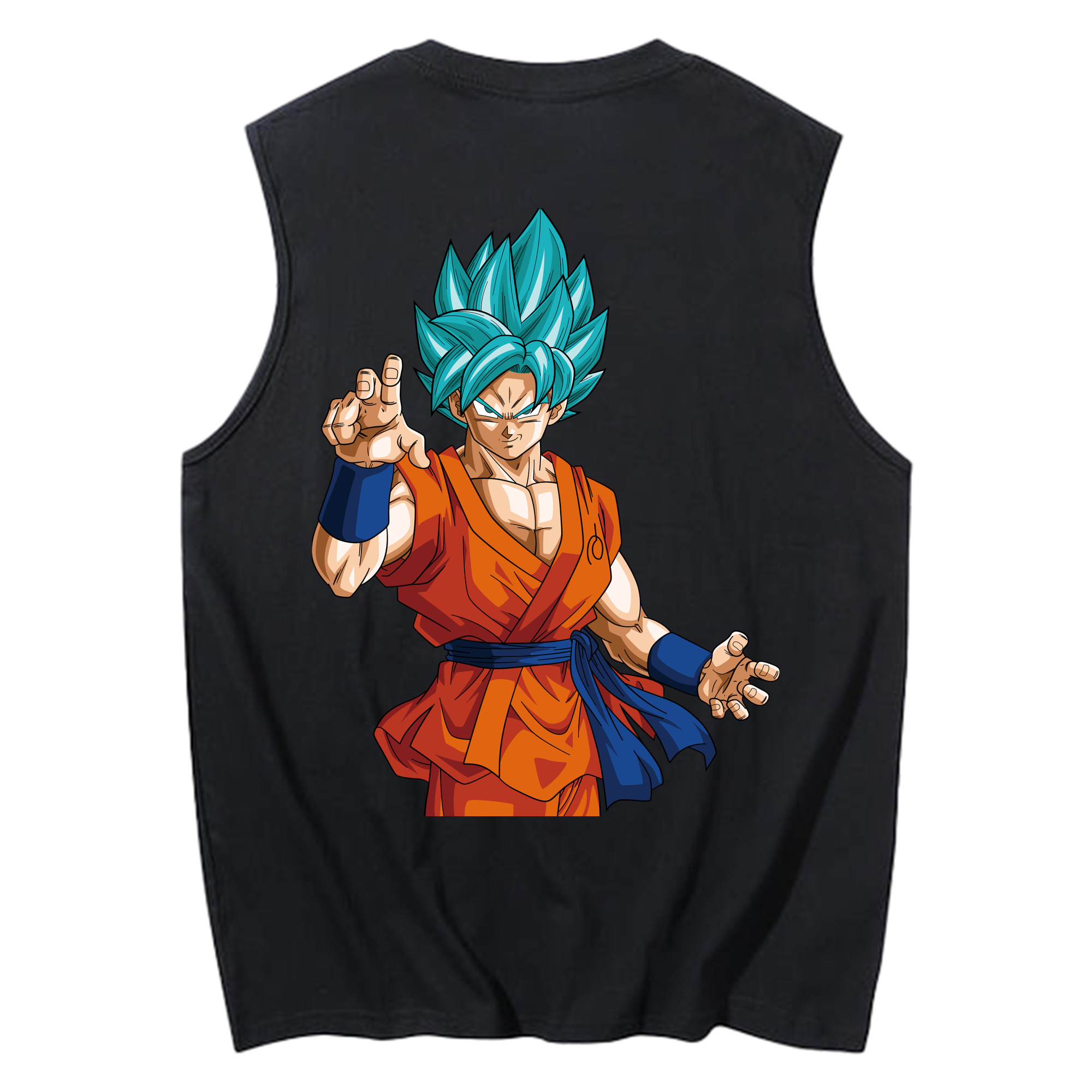 （画像用） ドラゴンボール 孫悟空（そん ごくう）Son Goku カカロット DRAGON BALL Kakarotto コットン100％タンクトップ（背面プリント）