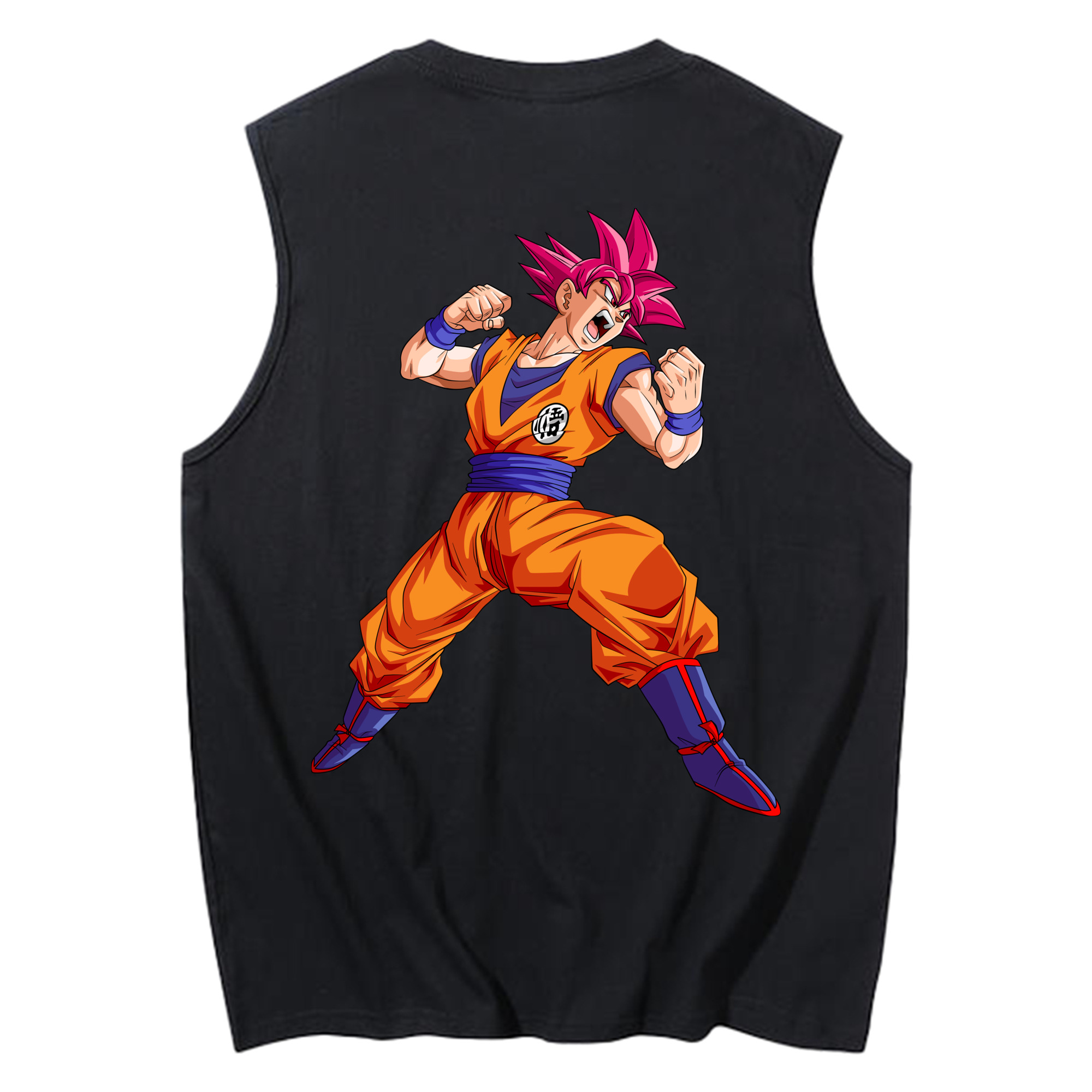 （画像用） ドラゴンボール 孫悟空（そん ごくう）Son Goku カカロット DRAGON BALL Kakarotto コットン100％タンクトップ（背面プリント）
