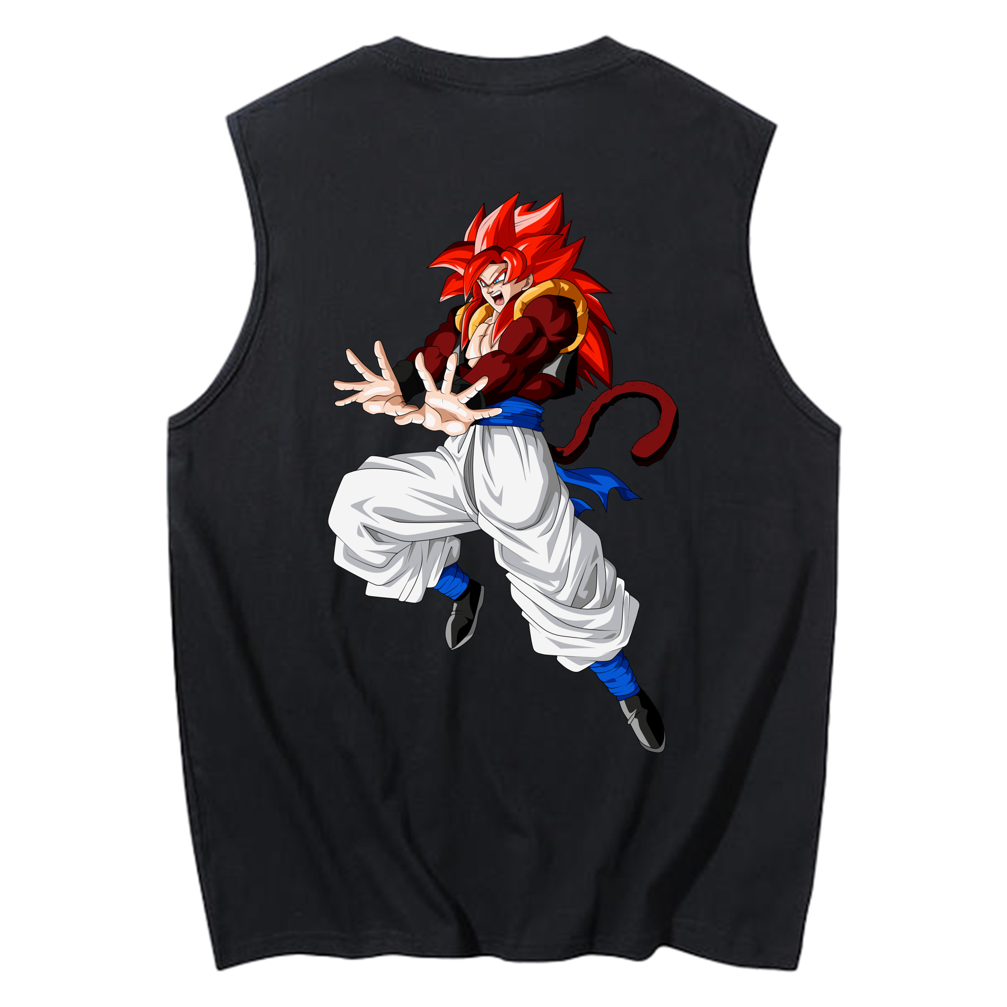 （画像用） ドラゴンボール 孫悟空（そん ごくう）Son Goku カカロット DRAGON BALL Kakarotto コットン100％タンクトップ（背面プリント）