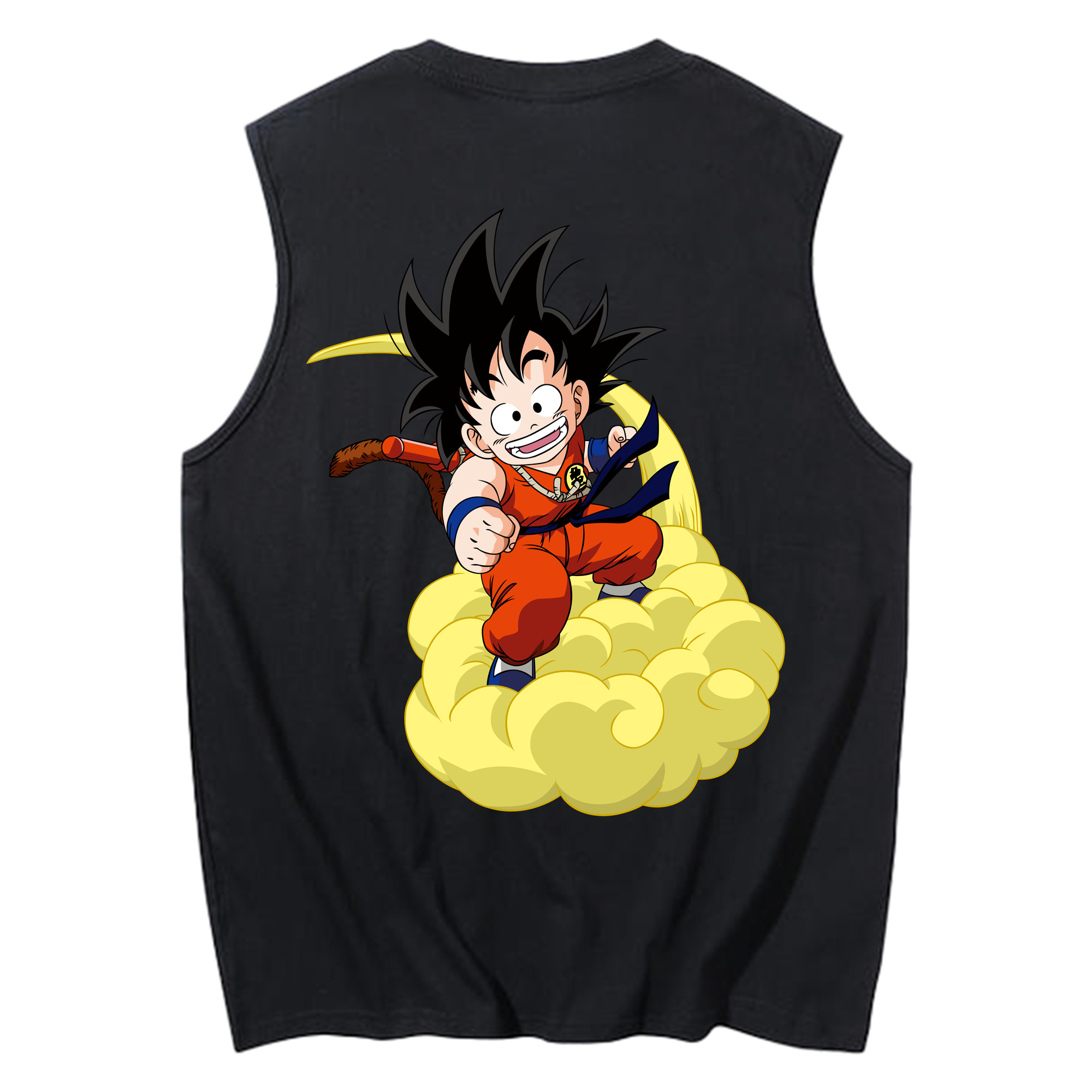 （画像用） ドラゴンボール 孫悟空（そん ごくう）Son Goku カカロット DRAGON BALL Kakarotto コットン100％タンクトップ（背面プリント）