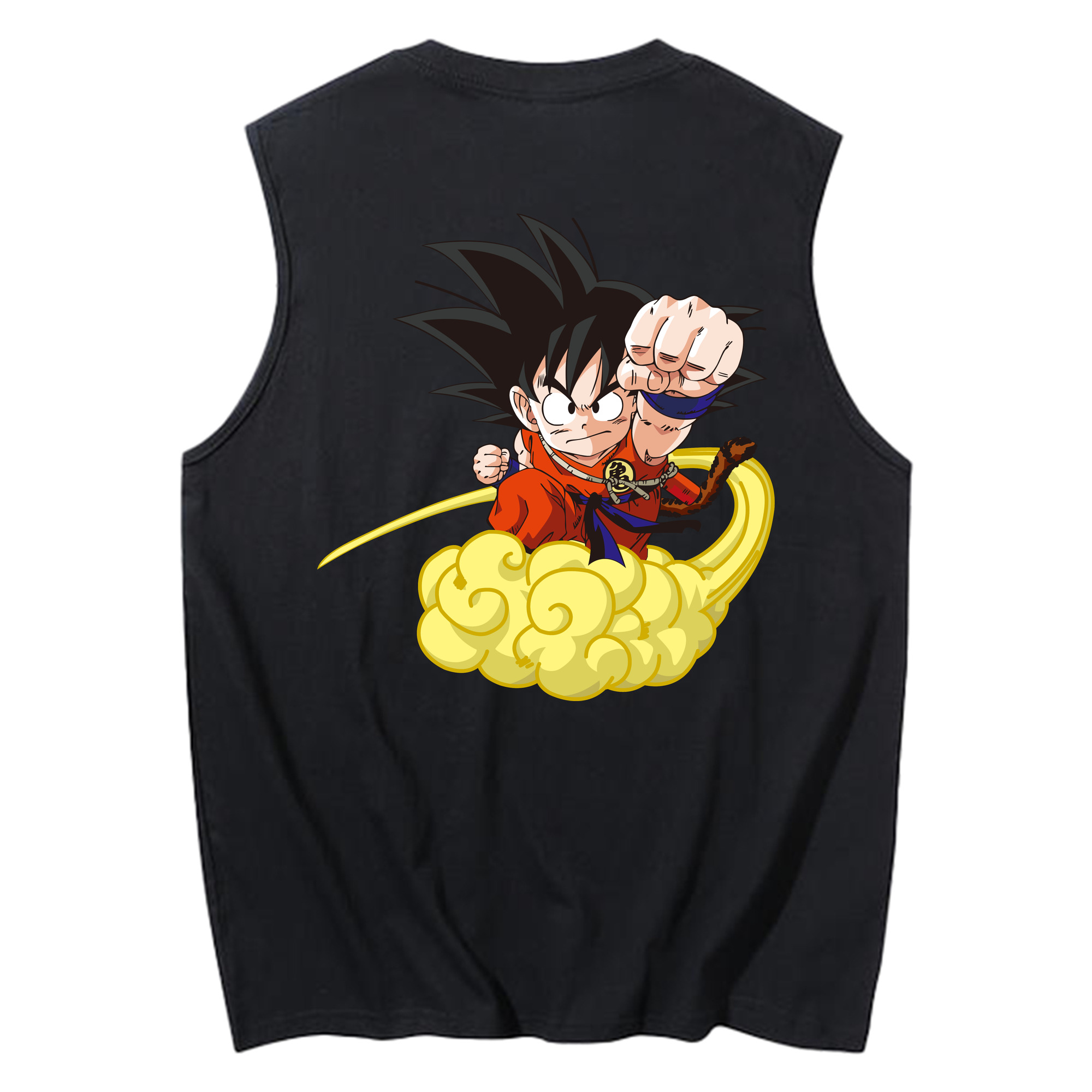 （画像用） ドラゴンボール 孫悟空（そん ごくう）Son Goku カカロット DRAGON BALL Kakarotto コットン100％タンクトップ（背面プリント）