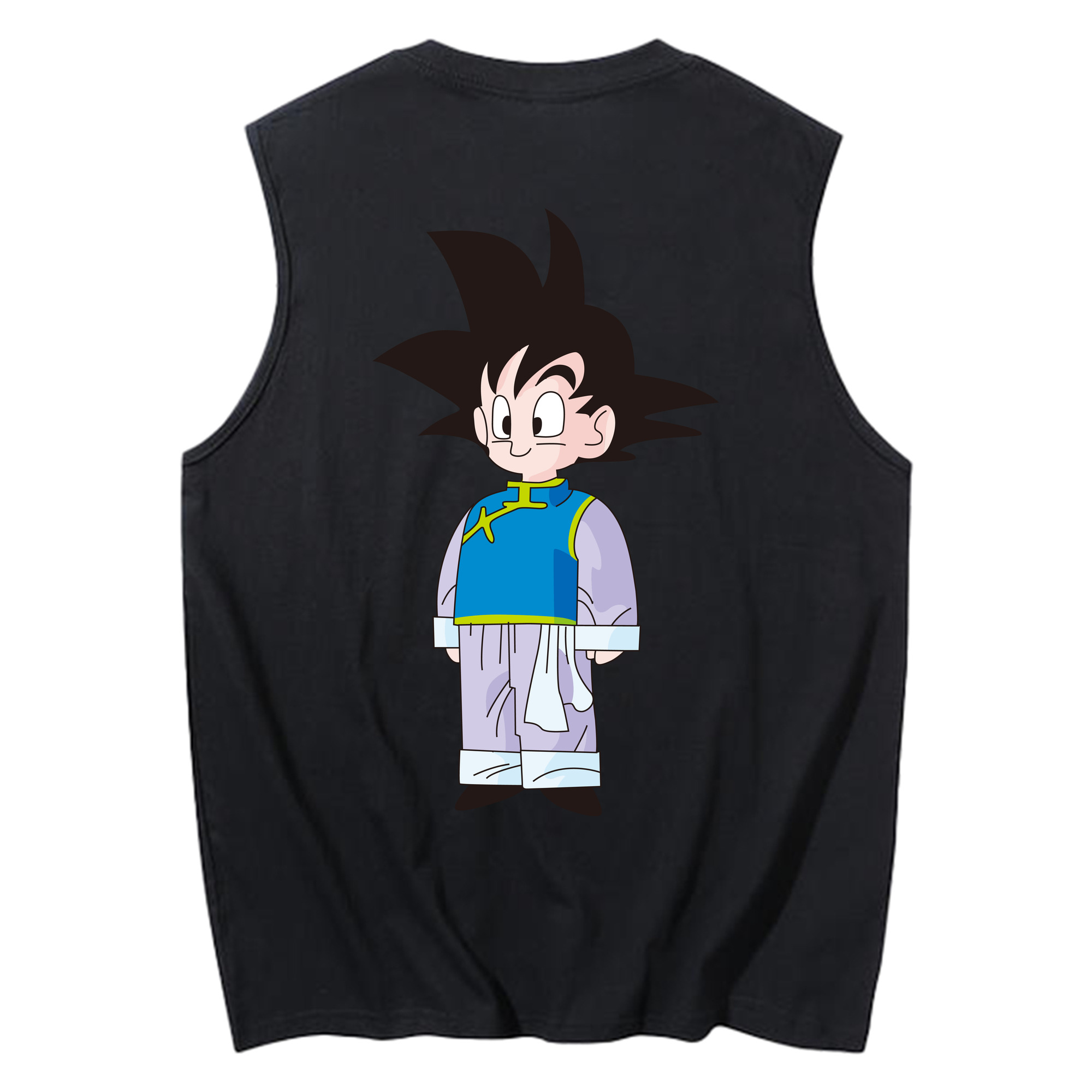 （画像用） ドラゴンボール 孫悟空（そん ごくう）Son Goku カカロット DRAGON BALL Kakarotto コットン100％タンクトップ（背面プリント）