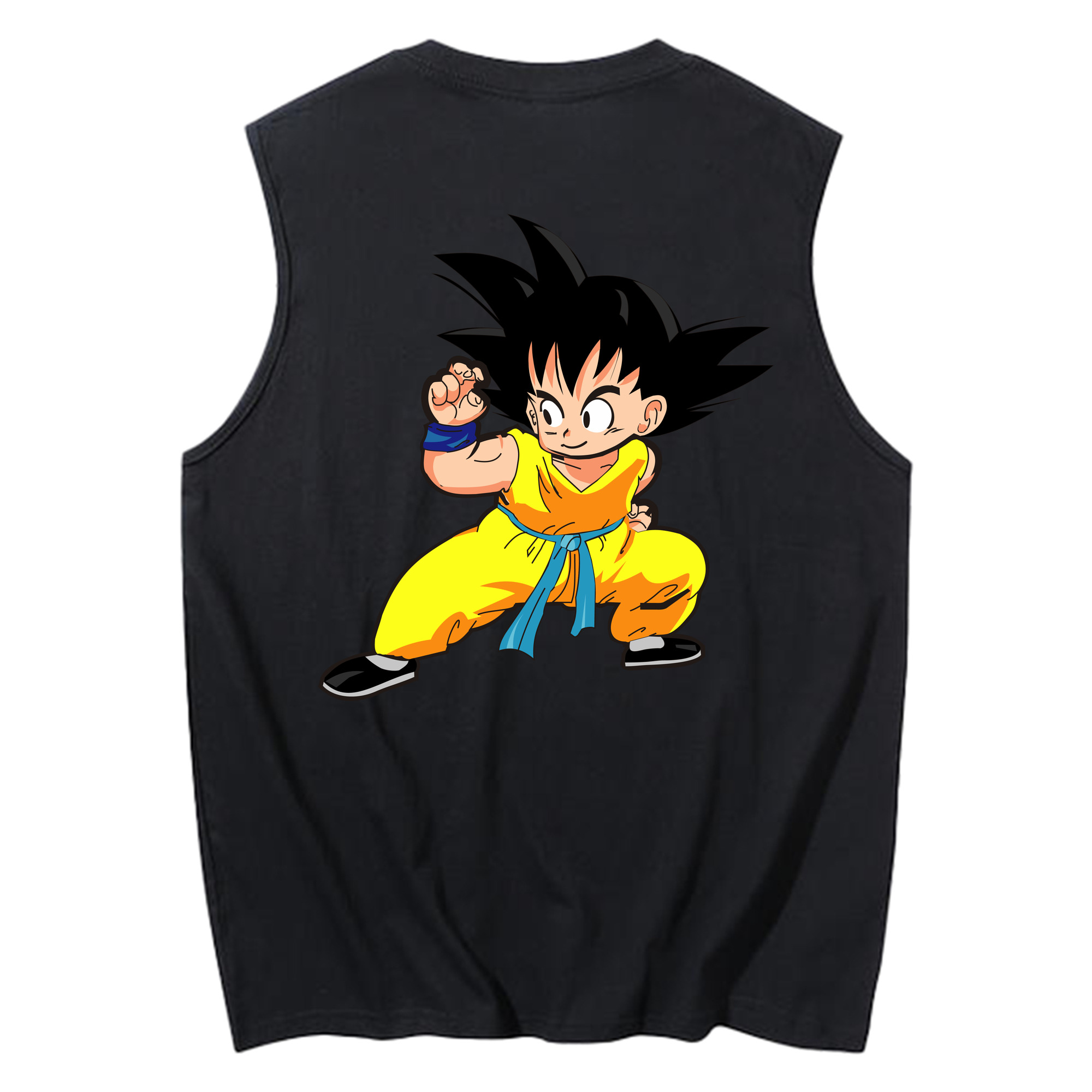 （画像用） ドラゴンボール 孫悟空（そん ごくう）Son Goku カカロット DRAGON BALL Kakarotto コットン100％タンクトップ（背面プリント）