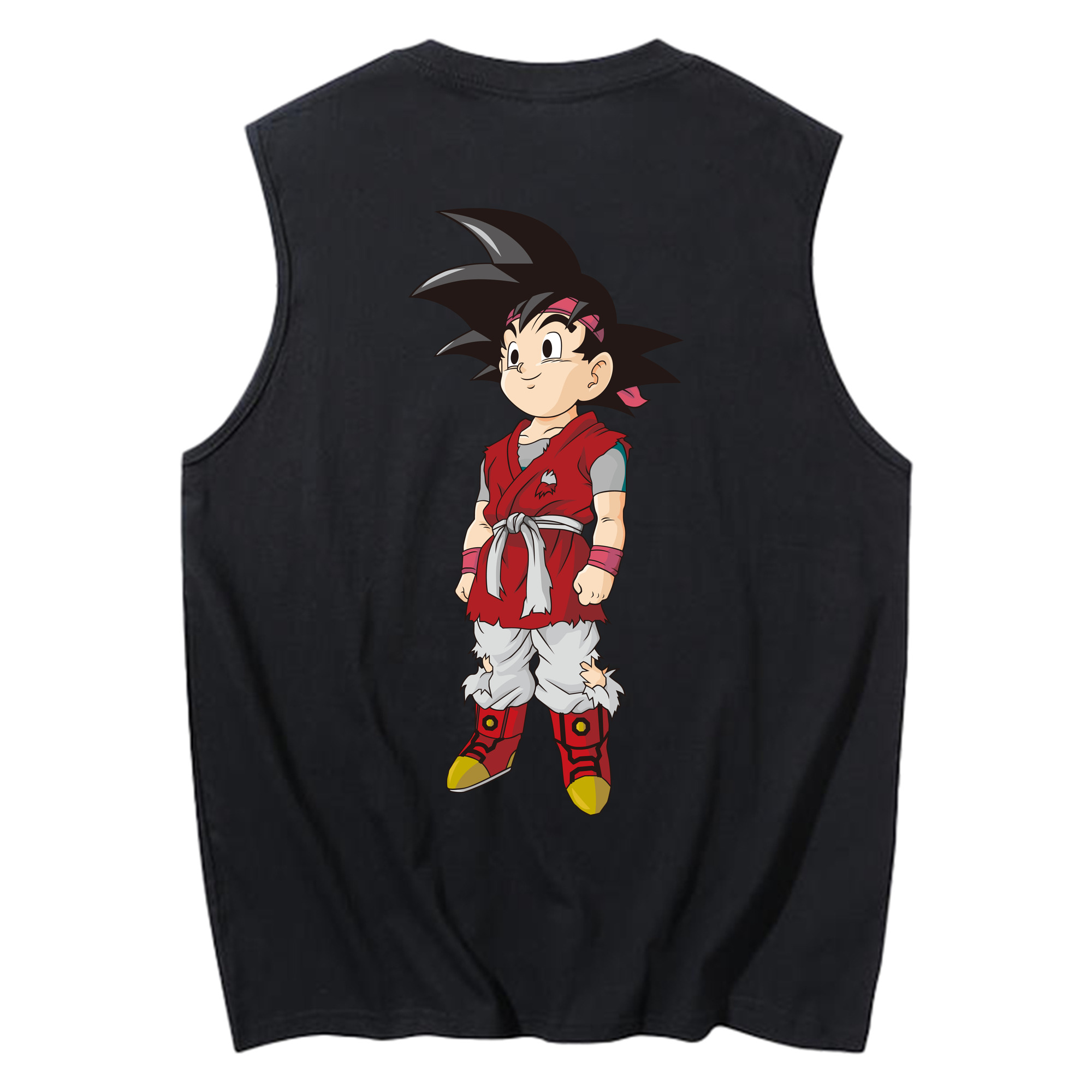 （画像用） ドラゴンボール 孫悟空（そん ごくう）Son Goku カカロット DRAGON BALL Kakarotto コットン100％タンクトップ（背面プリント）