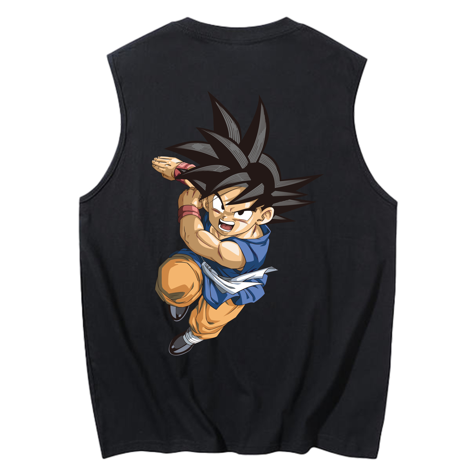 （画像用） ドラゴンボール 孫悟空（そん ごくう）Son Goku カカロット DRAGON BALL Kakarotto コットン100％タンクトップ（背面プリント）