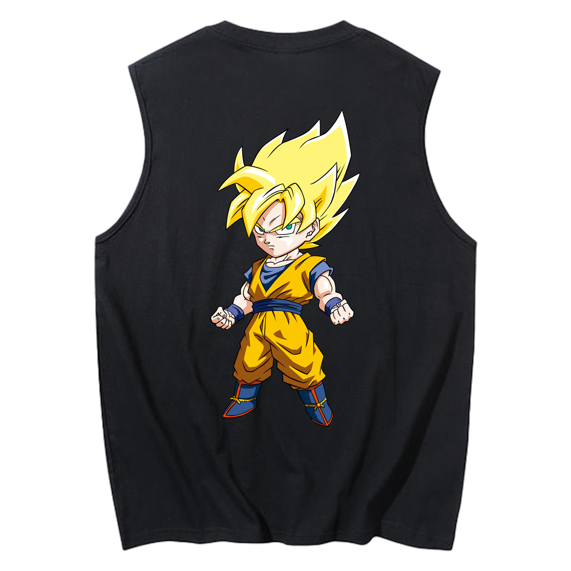 （画像用） ドラゴンボール 孫悟空（そん ごくう）Son Goku カカロット DRAGON BALL Kakarotto コットン100％タンクトップ（背面プリント）