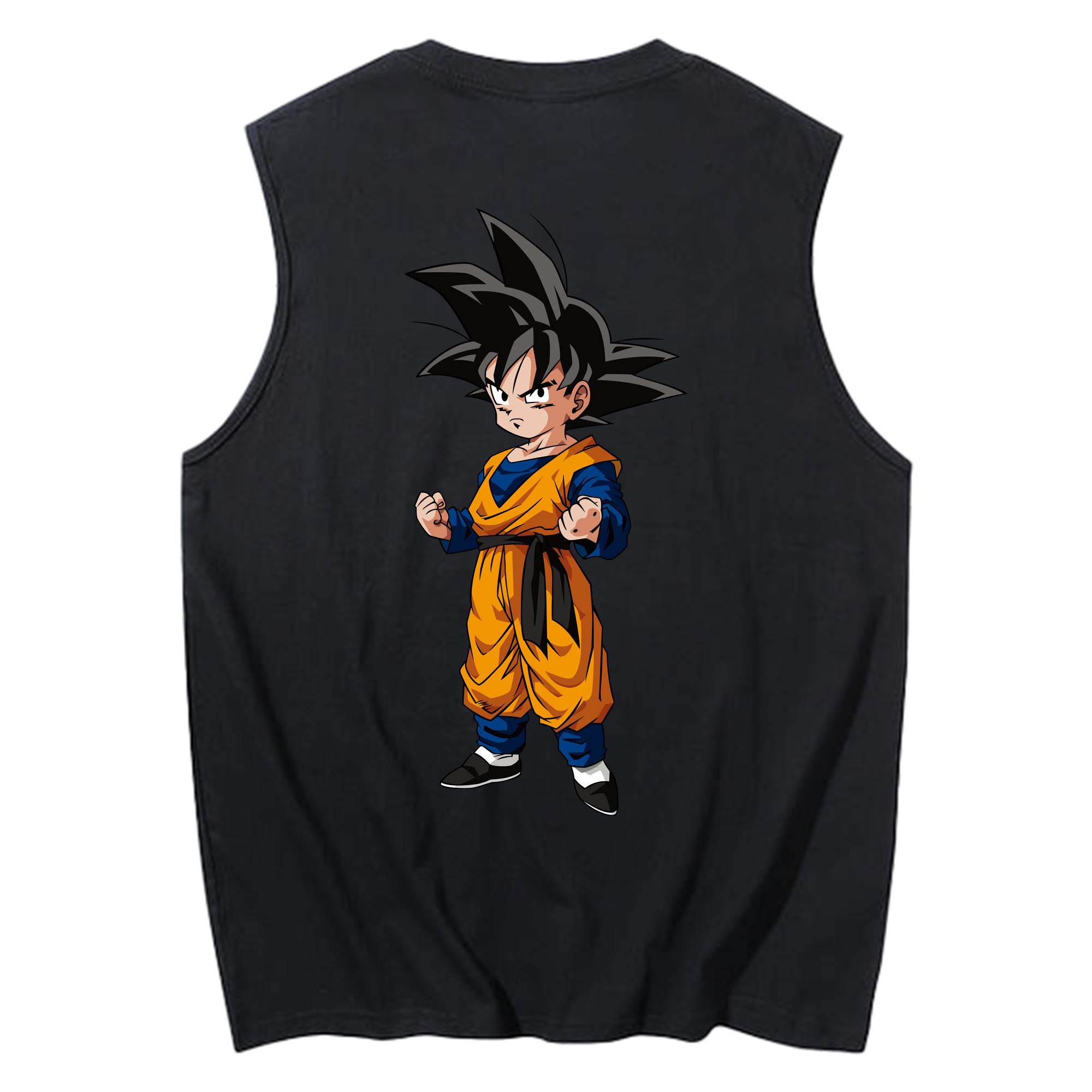 （画像用） ドラゴンボール 孫悟空（そん ごくう）Son Goku カカロット DRAGON BALL Kakarotto コットン100％タンクトップ（背面プリント）