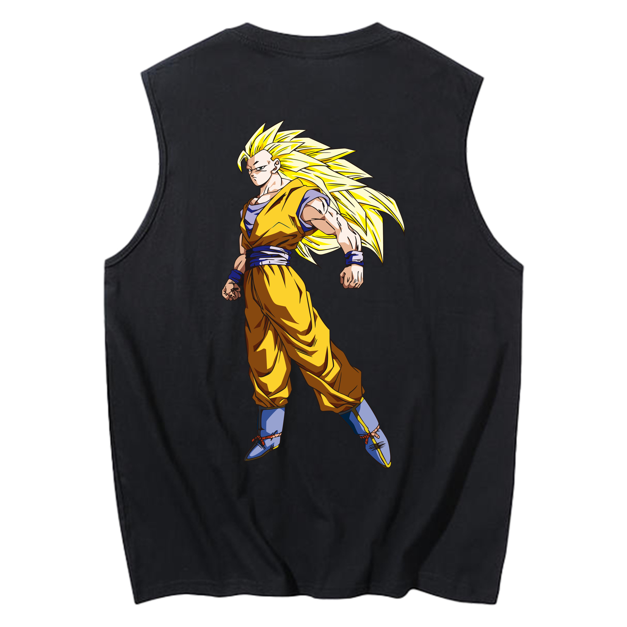 （画像用） ドラゴンボール 孫悟空（そん ごくう）Son Goku カカロット DRAGON BALL Kakarotto コットン100％タンクトップ（背面プリント）