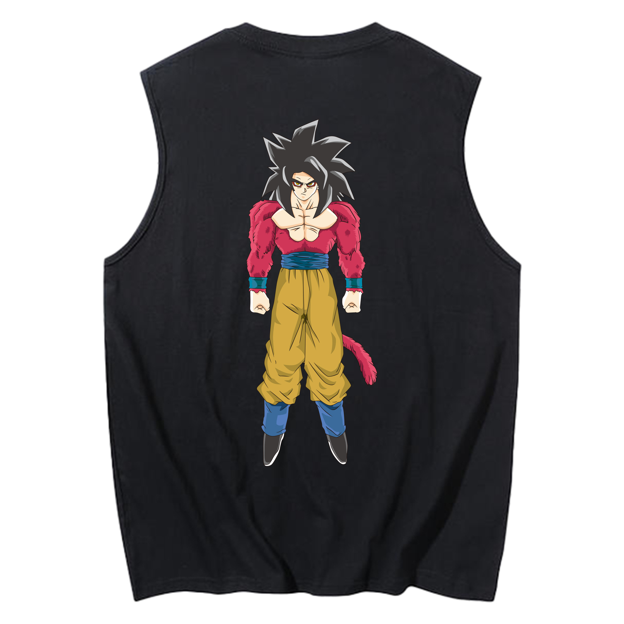 （画像用） ドラゴンボール 孫悟空（そん ごくう）Son Goku カカロット DRAGON BALL Kakarotto コットン100％タンクトップ（背面プリント）