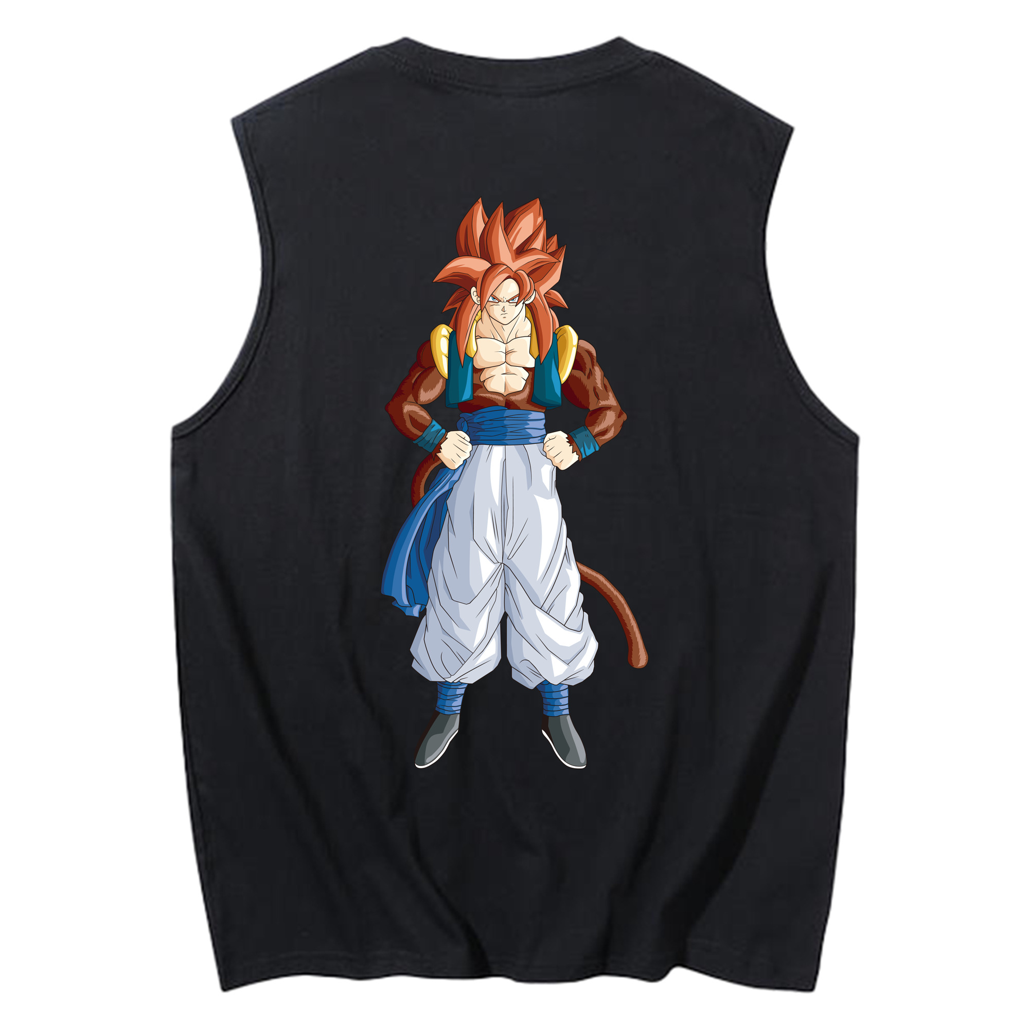 （画像用） ドラゴンボール 孫悟空（そん ごくう）Son Goku カカロット DRAGON BALL Kakarotto コットン100％タンクトップ（背面プリント）