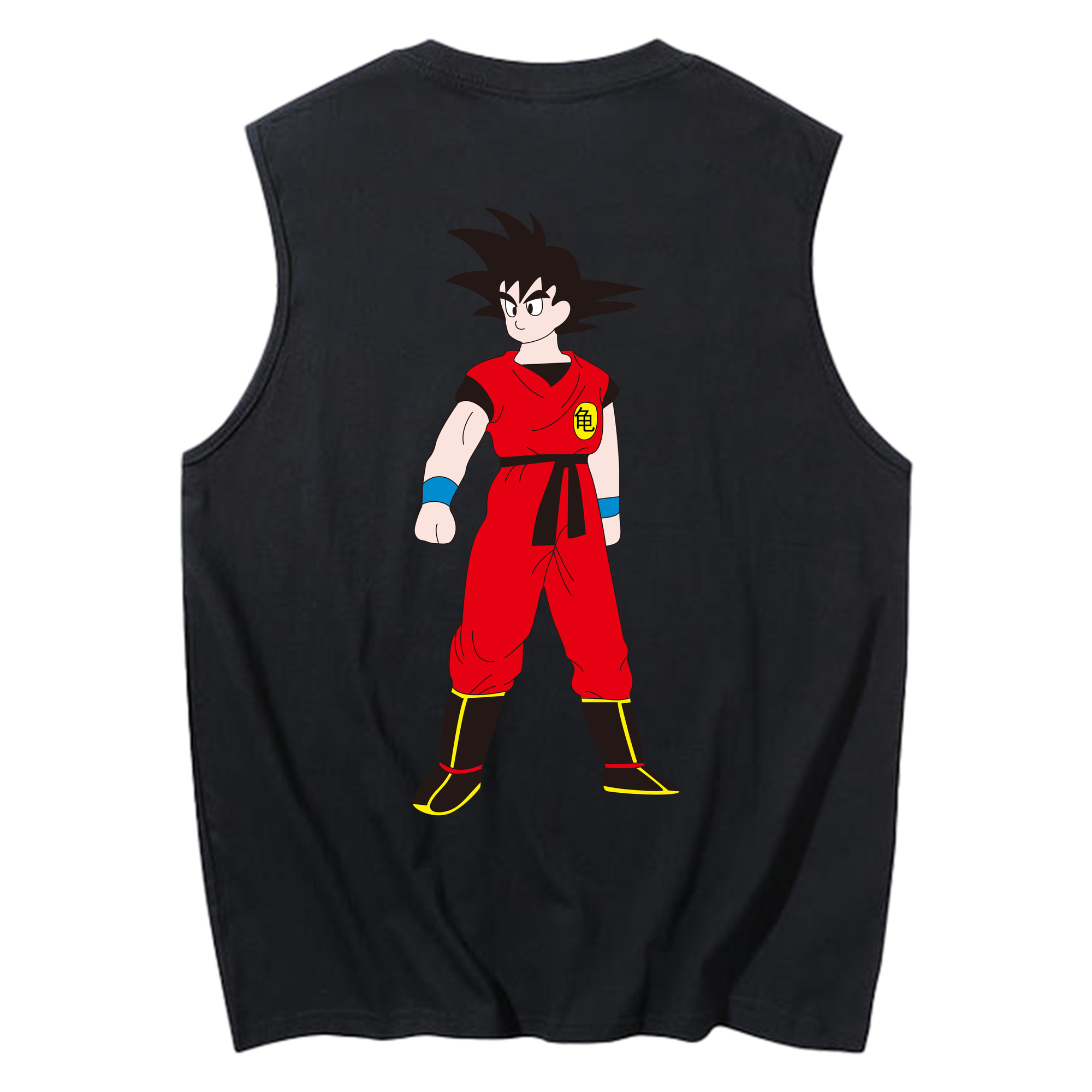 （画像用） ドラゴンボール 孫悟空（そん ごくう）Son Goku カカロット DRAGON BALL Kakarotto コットン100％タンクトップ（背面プリント）