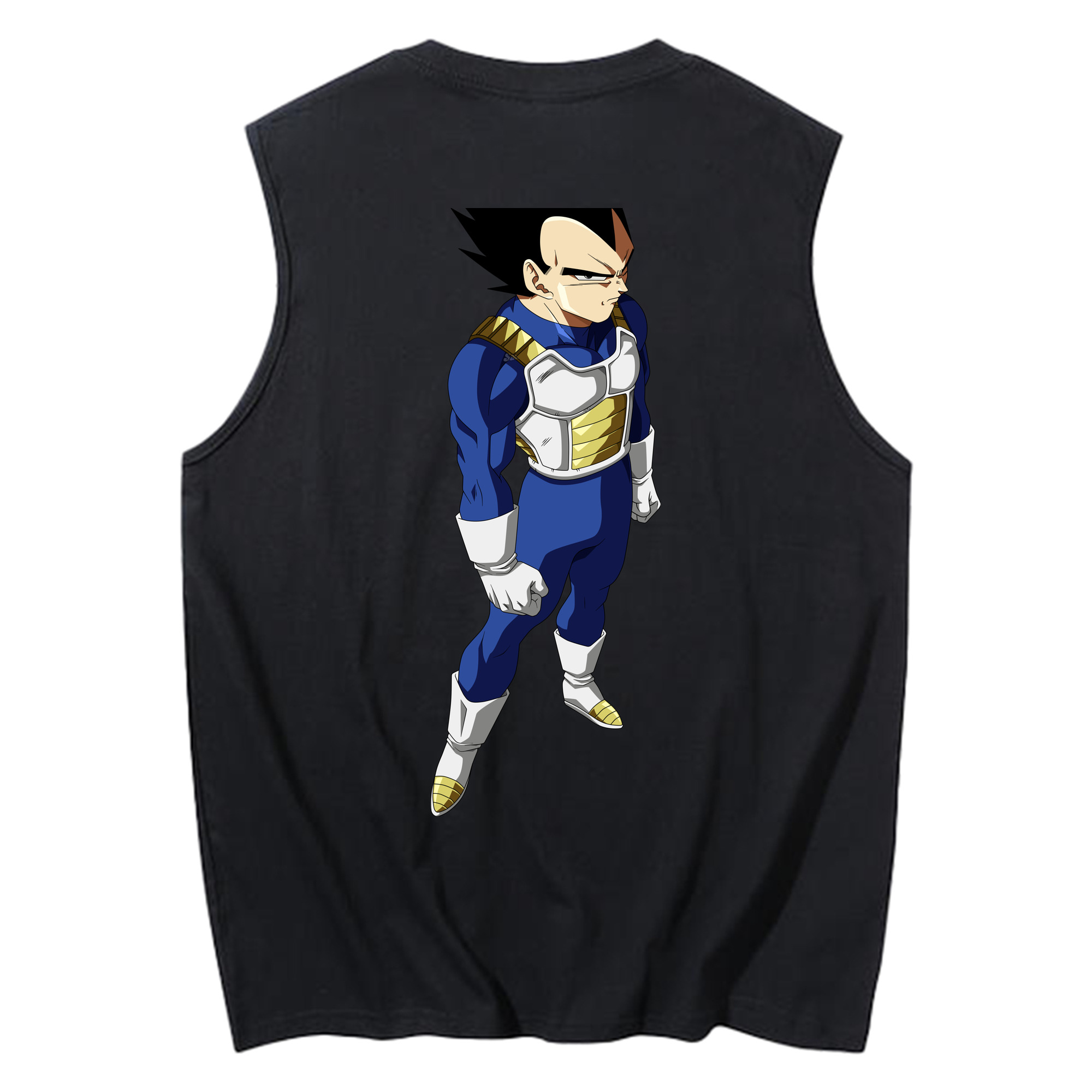 （画像用） ドラゴンボール ベジータ四世（Bejīta Yonsei）DRAGON BALL Vegeta IV コットン100％タンクトップ（背面プリント）