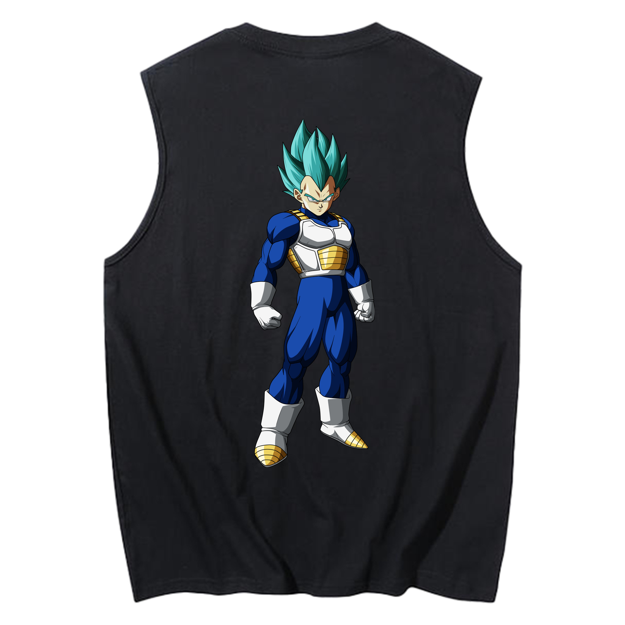 （画像用） ドラゴンボール ベジータ四世（Bejīta Yonsei）DRAGON BALL Vegeta IV コットン100％タンクトップ（背面プリント）