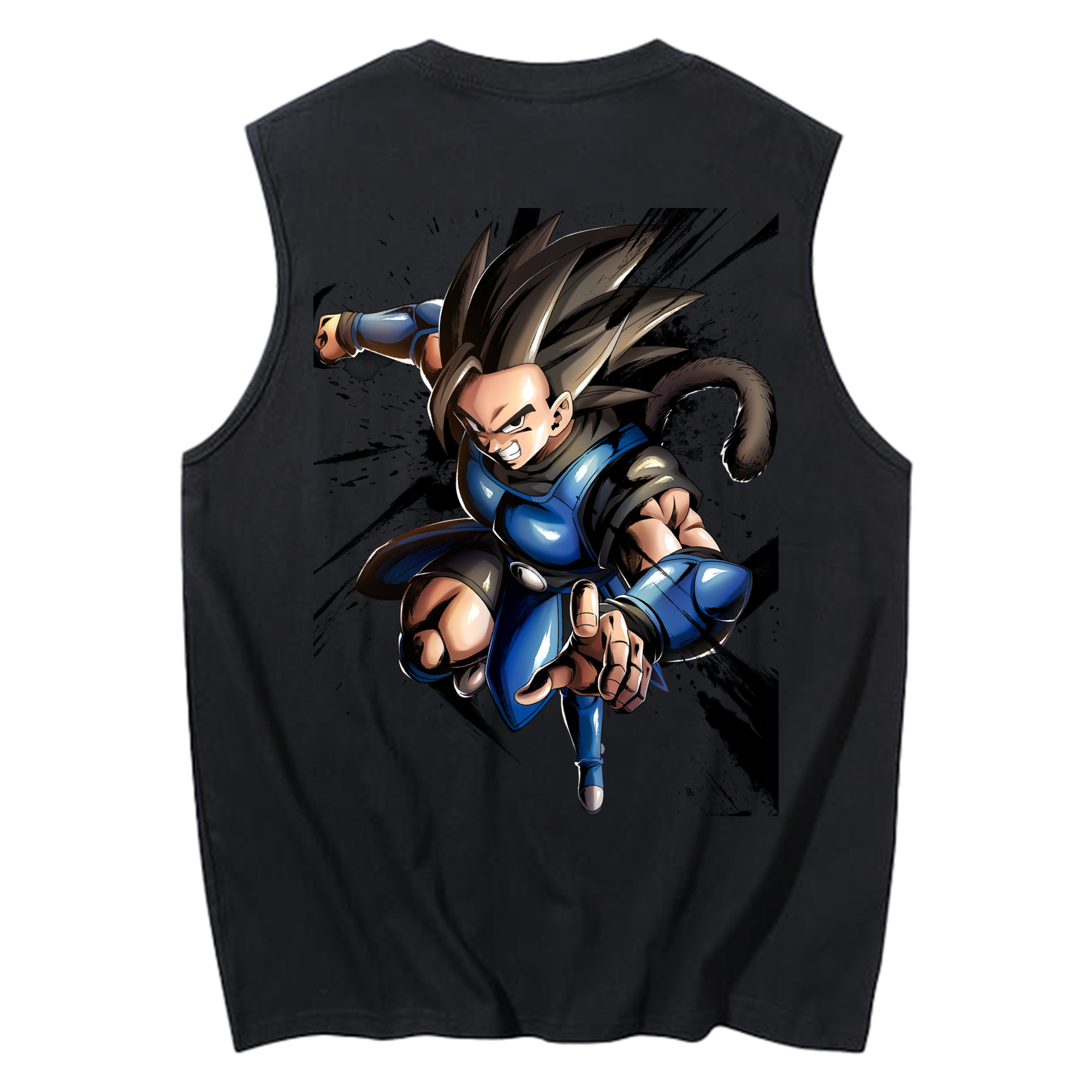 （画像用） ドラゴンボール ベジータ四世（Bejīta Yonsei）DRAGON BALL Vegeta IV コットン100％タンクトップ（背面プリント）