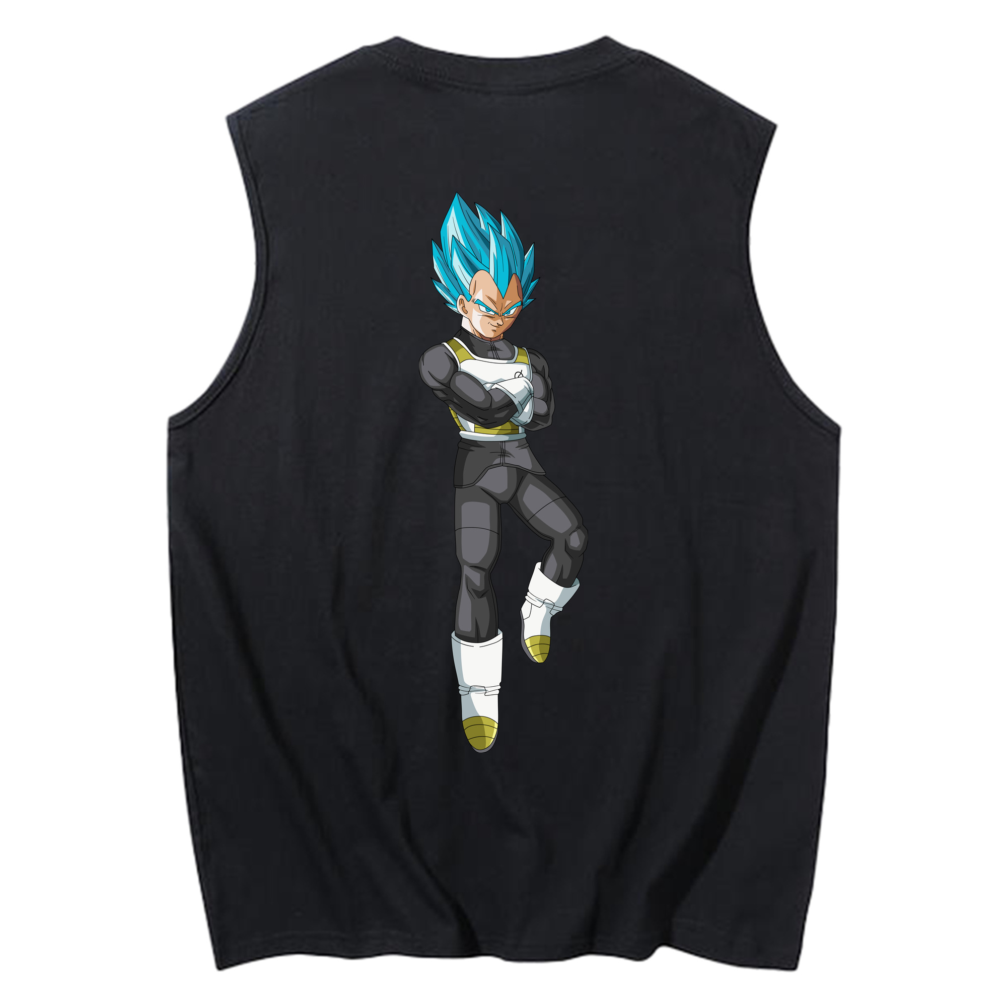（画像用） ドラゴンボール ベジータ四世（Bejīta Yonsei）DRAGON BALL Vegeta IV コットン100％タンクトップ（背面プリント）