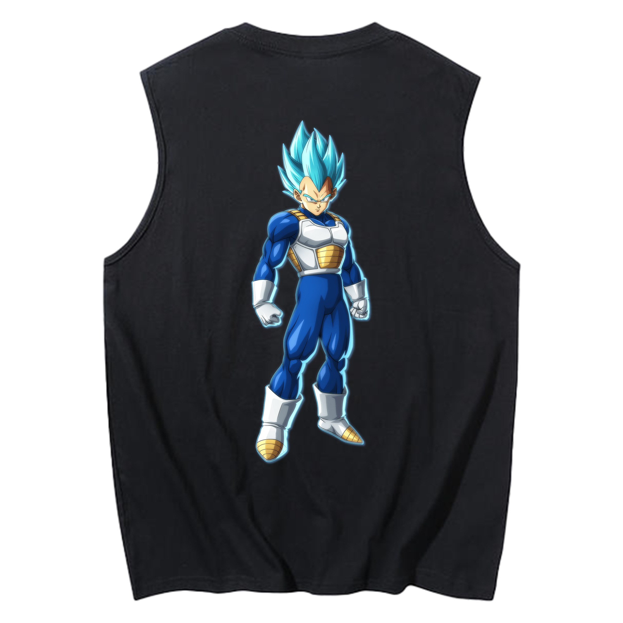 （画像用） ドラゴンボール ベジータ四世（Bejīta Yonsei）DRAGON BALL Vegeta IV コットン100％タンクトップ（背面プリント）