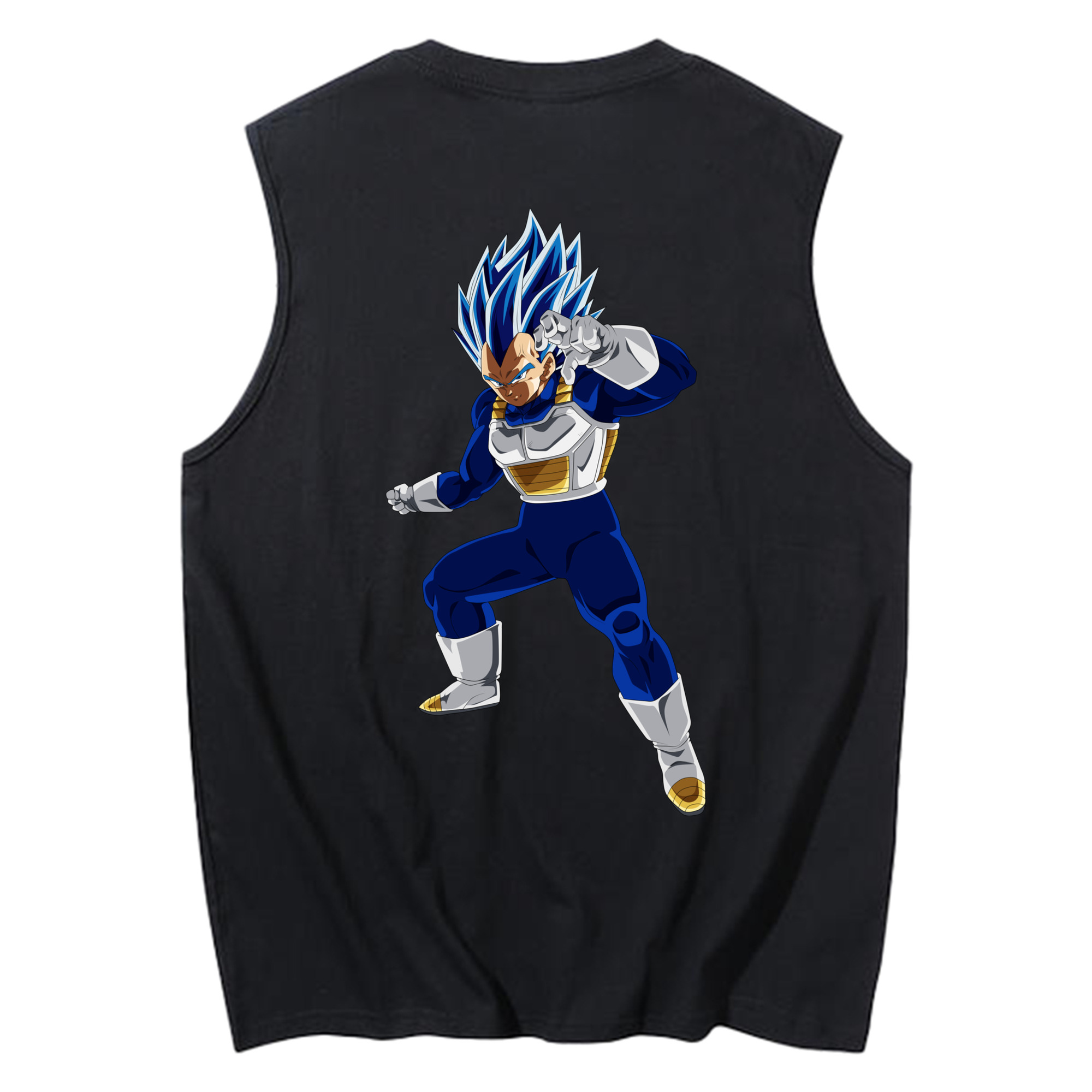 （画像用） ドラゴンボール ベジータ四世（Bejīta Yonsei）DRAGON BALL Vegeta IV コットン100％タンクトップ（背面プリント）