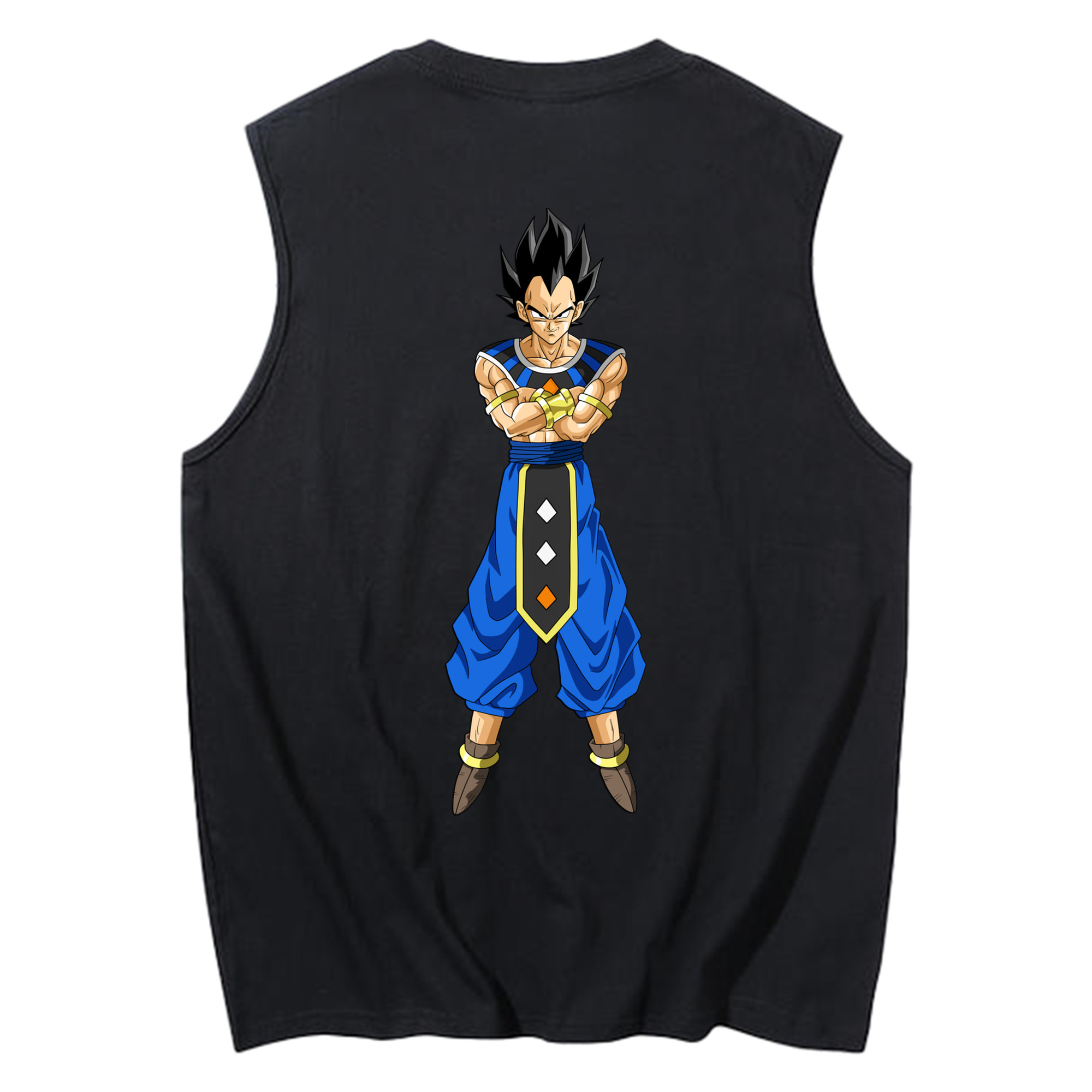 （画像用） ドラゴンボール ベジータ四世（Bejīta Yonsei）DRAGON BALL Vegeta IV コットン100％タンクトップ（背面プリント）