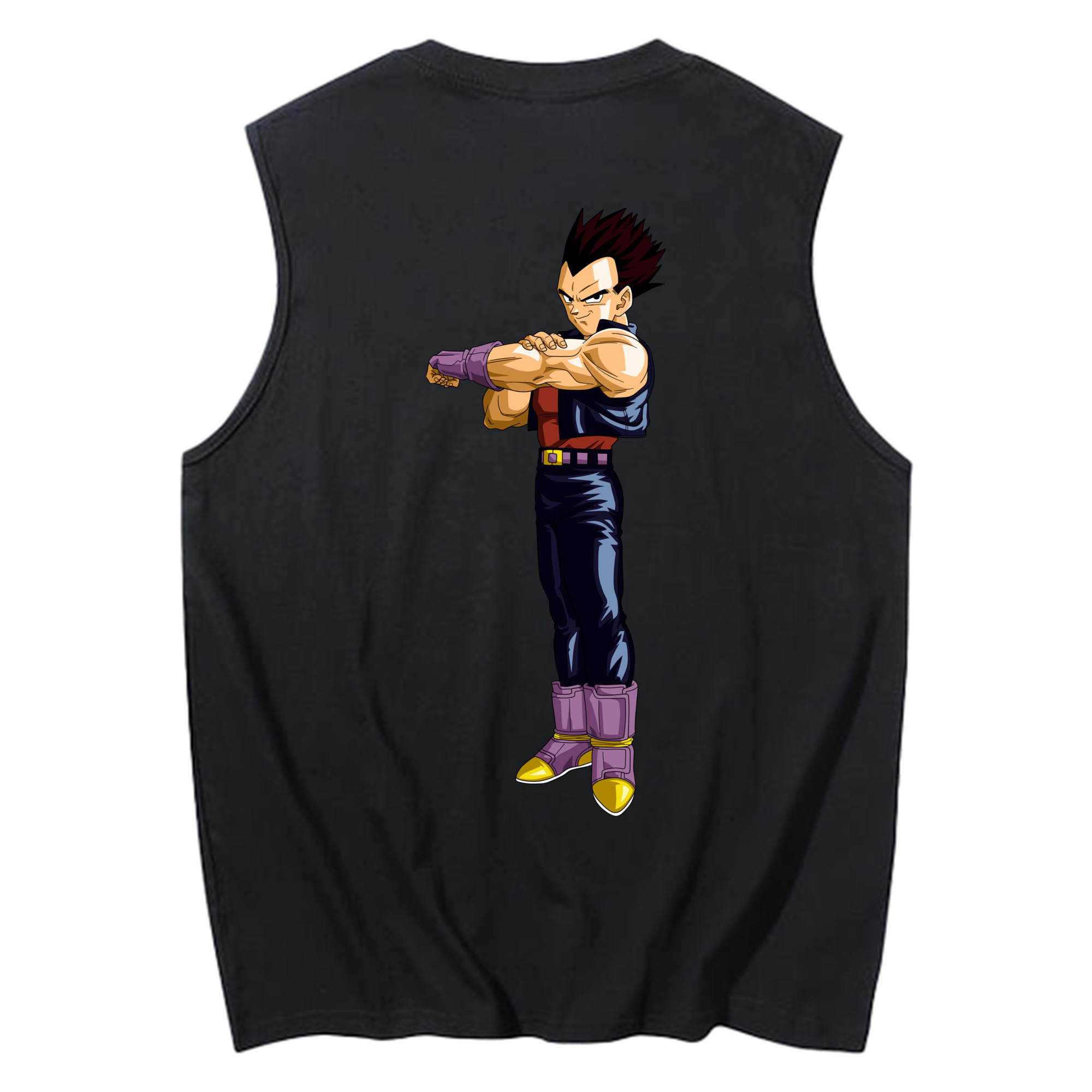 （画像用） ドラゴンボール ベジータ四世（Bejīta Yonsei）DRAGON BALL Vegeta IV コットン100％タンクトップ（背面プリント）