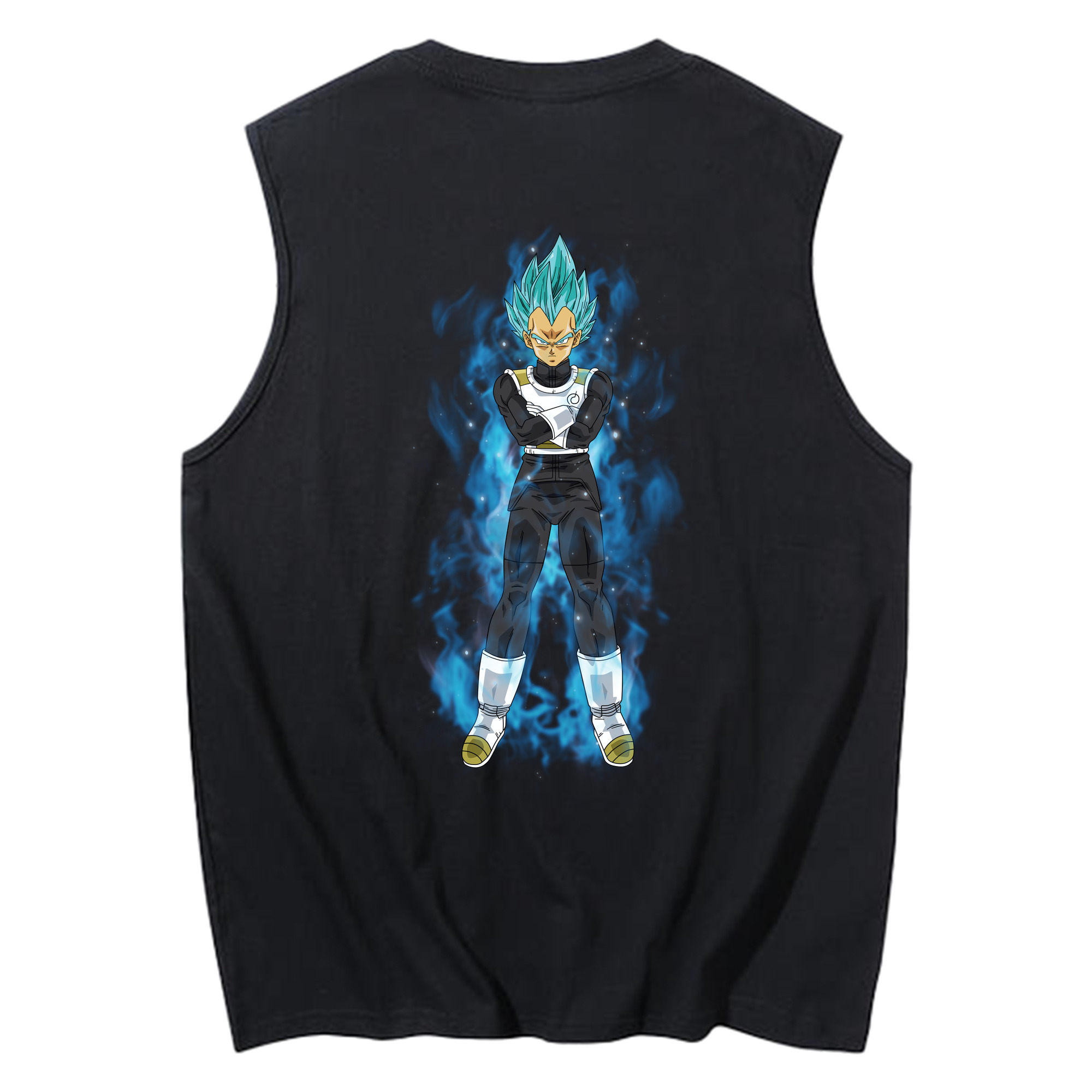 （画像用） ドラゴンボール ベジータ四世（Bejīta Yonsei）DRAGON BALL Vegeta IV コットン100％タンクトップ（背面プリント）