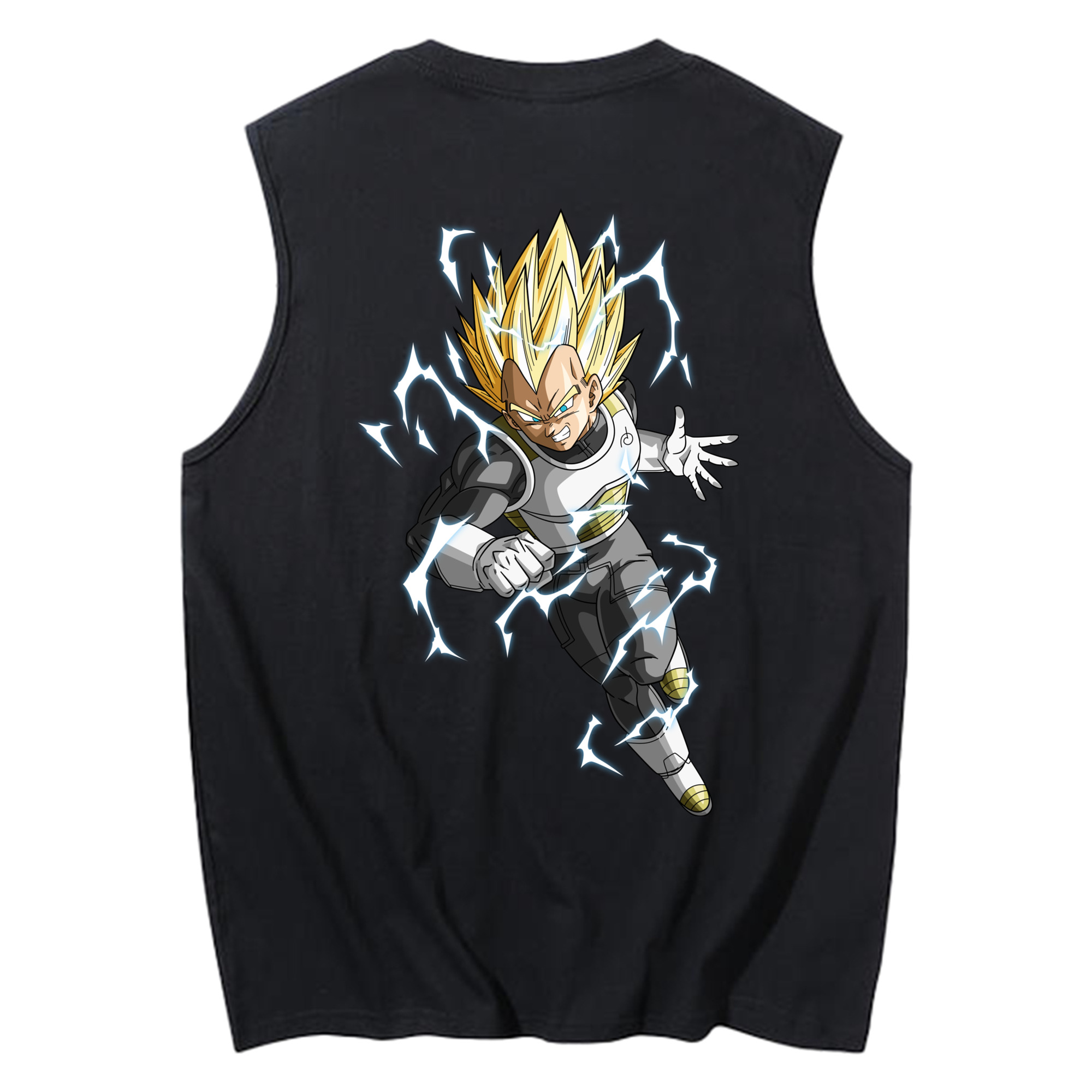 （画像用） ドラゴンボール ベジータ四世（Bejīta Yonsei）DRAGON BALL Vegeta IV コットン100％タンクトップ（背面プリント）