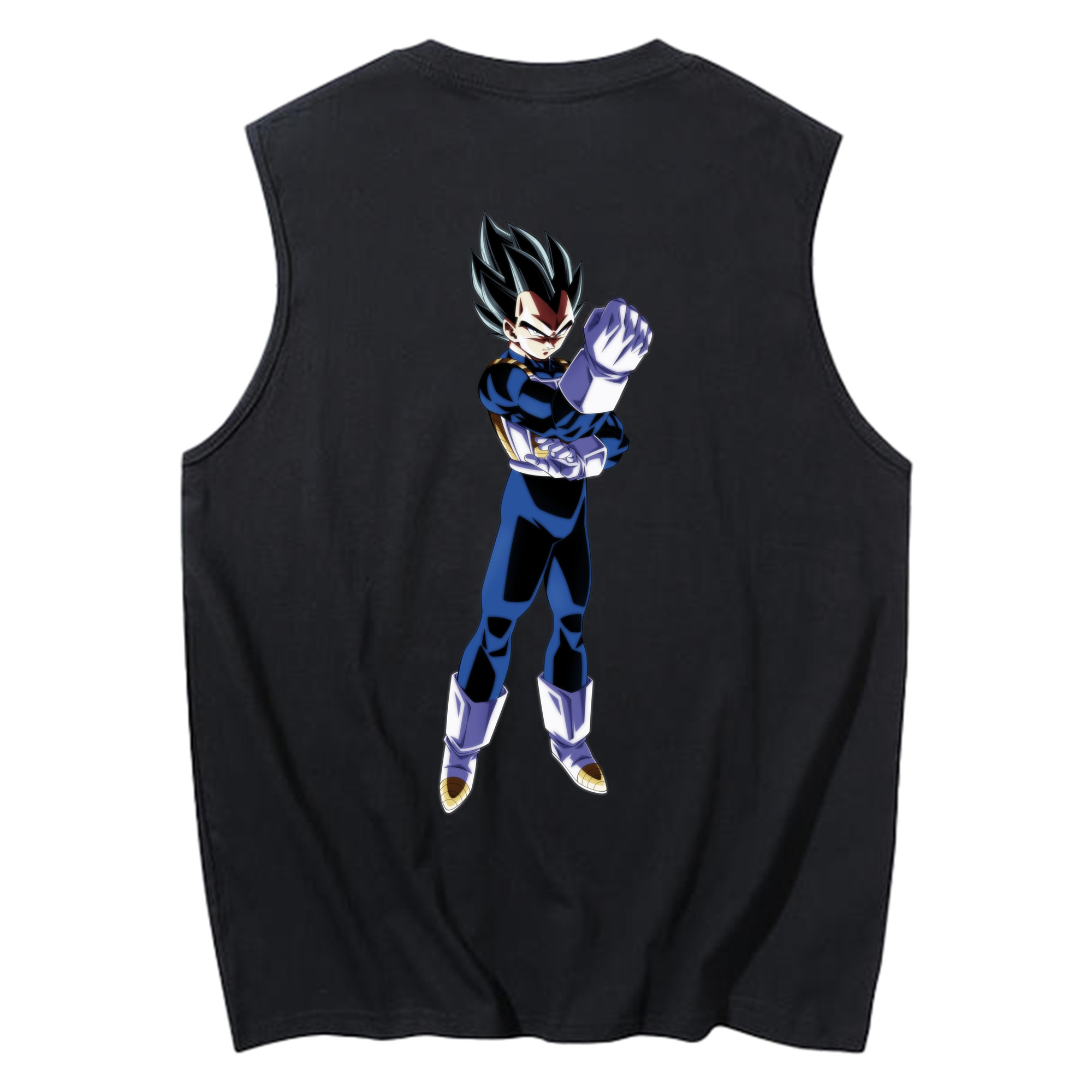 （画像用） ドラゴンボール ベジータ四世（Bejīta Yonsei）DRAGON BALL Vegeta IV コットン100％タンクトップ（背面プリント）