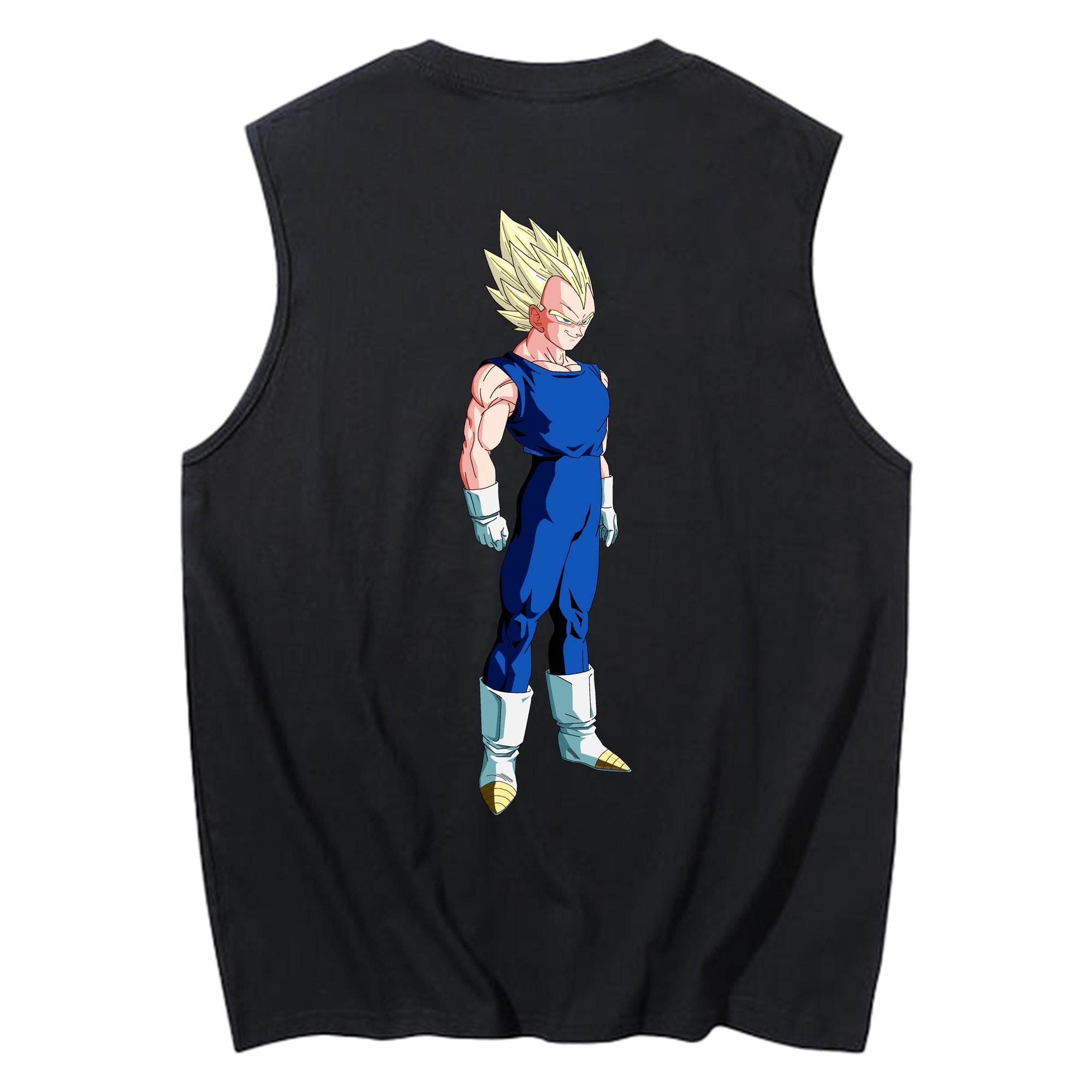 （画像用） ドラゴンボール ベジータ四世（Bejīta Yonsei）DRAGON BALL Vegeta IV コットン100％タンクトップ（背面プリント）