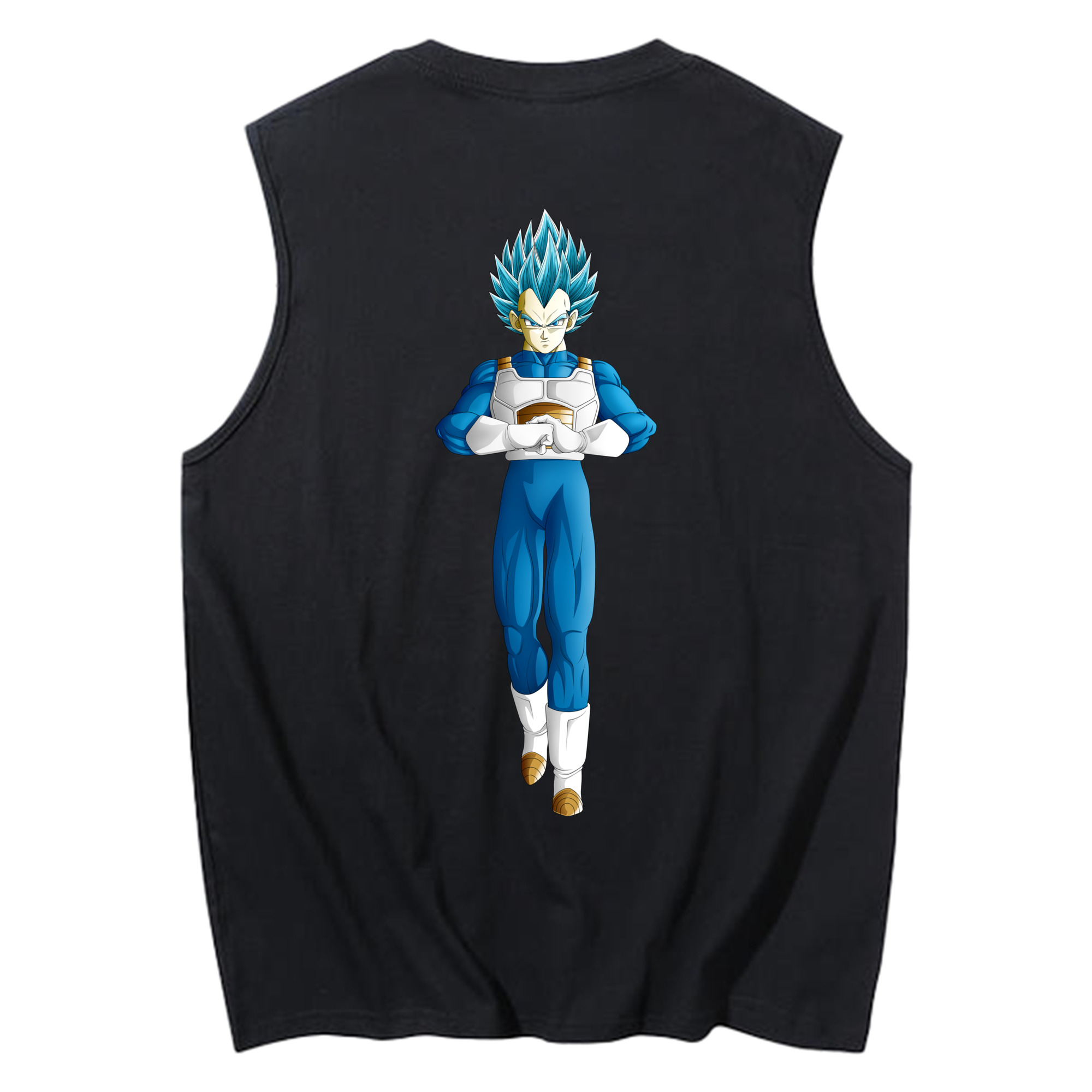 （画像用） ドラゴンボール ベジータ四世（Bejīta Yonsei）DRAGON BALL Vegeta IV コットン100％タンクトップ（背面プリント）