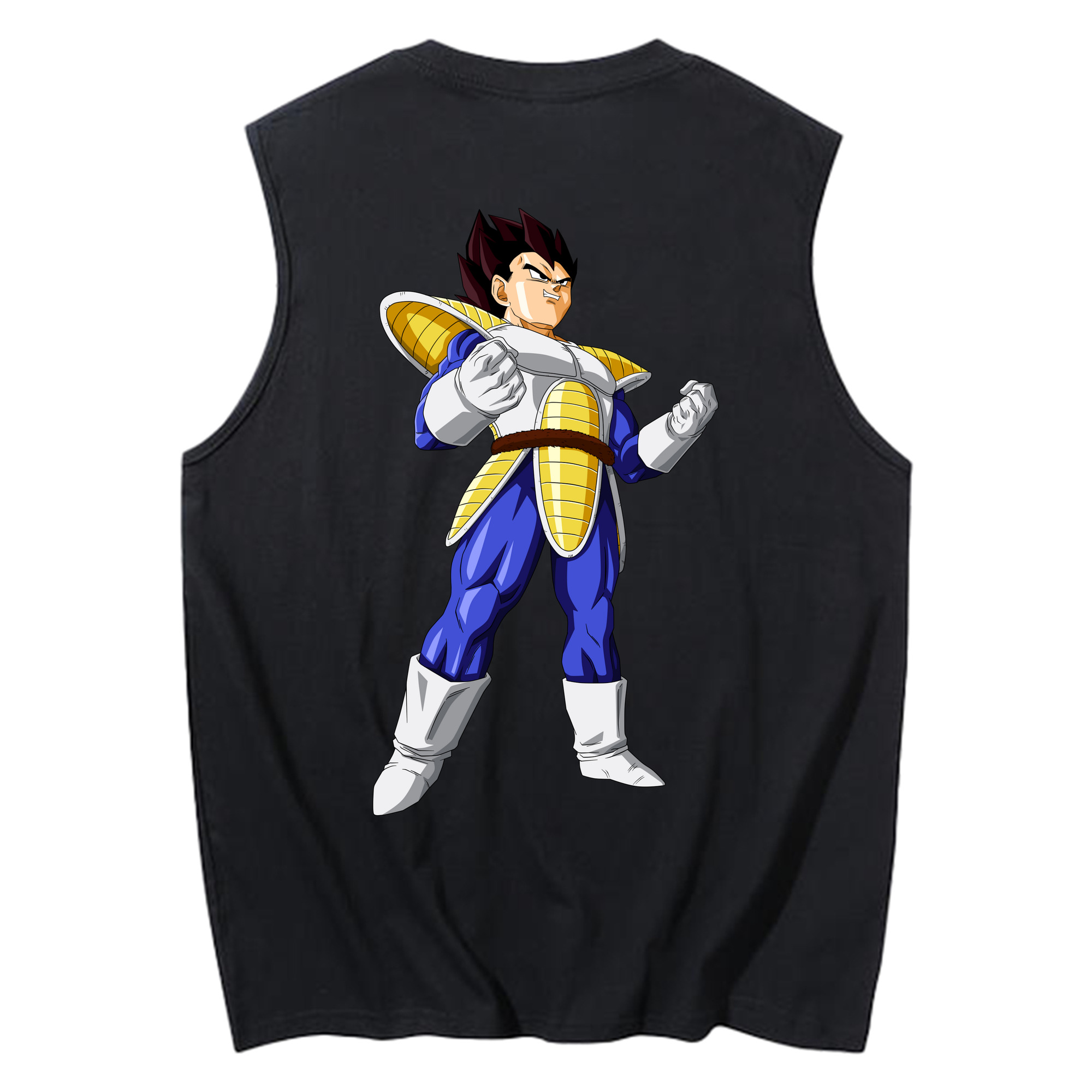 （画像用） ドラゴンボール ベジータ四世（Bejīta Yonsei）DRAGON BALL Vegeta IV コットン100％タンクトップ（背面プリント）