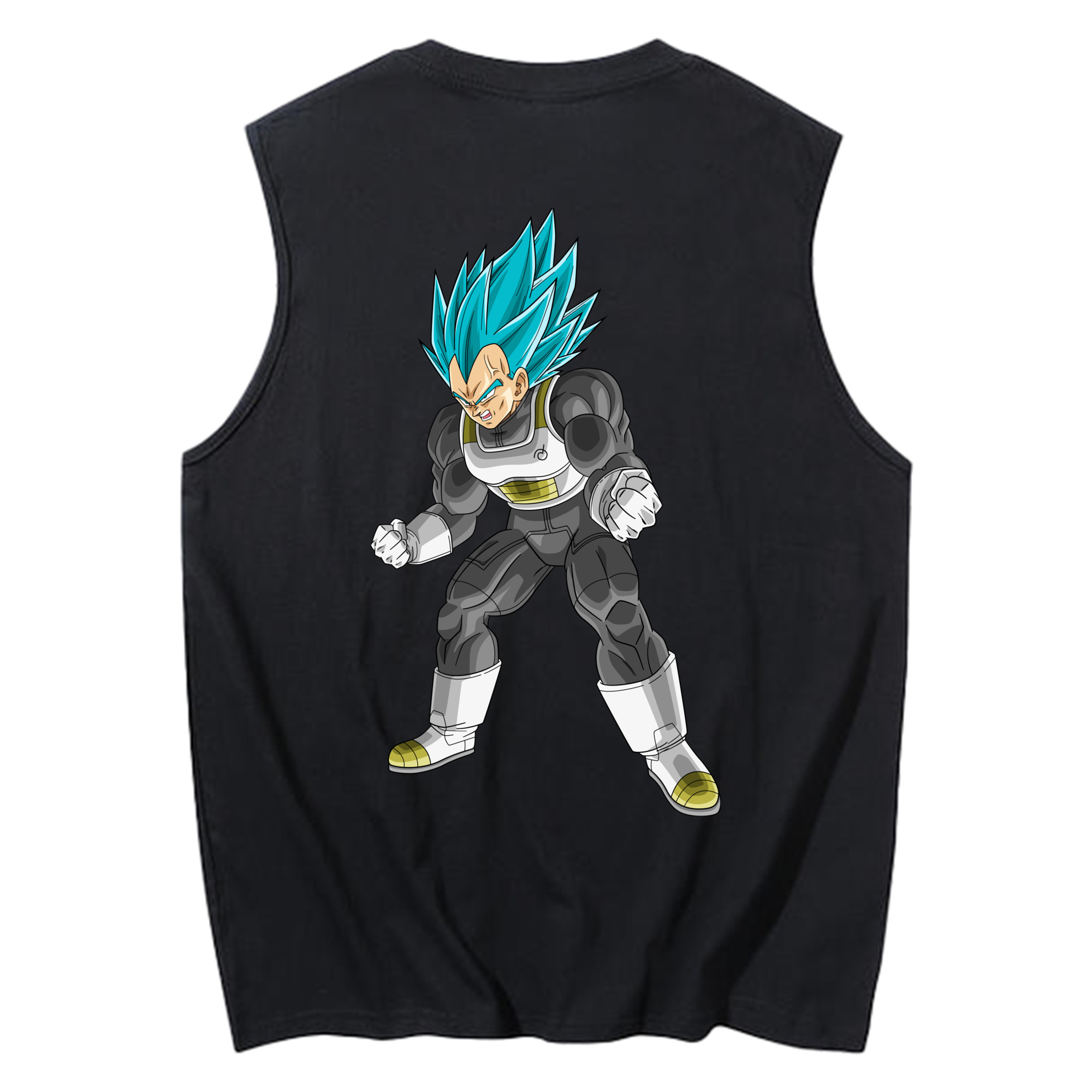 （画像用） ドラゴンボール ベジータ四世（Bejīta Yonsei）DRAGON BALL Vegeta IV コットン100％タンクトップ（背面プリント）