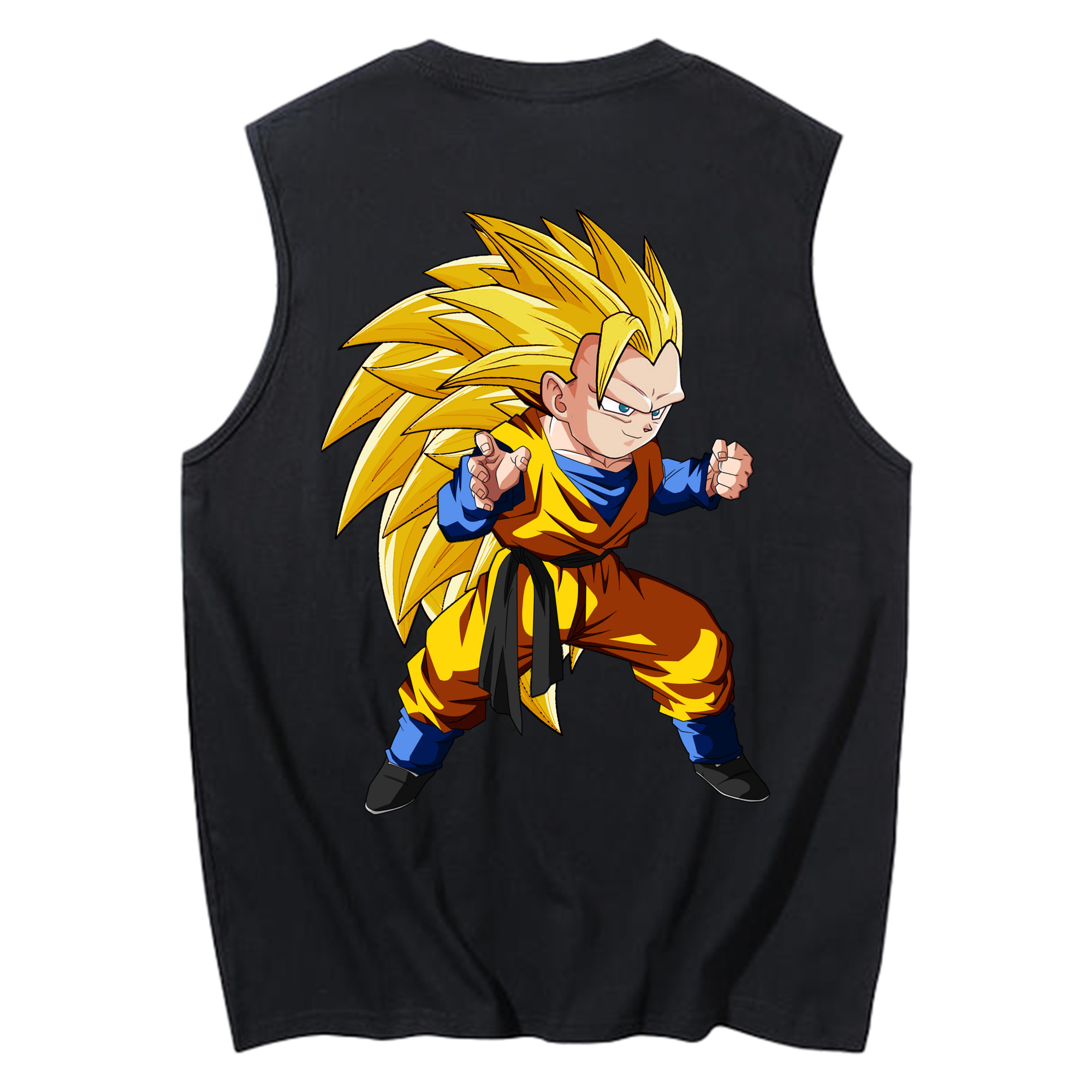 （画像用） ドラゴンボール ベジータ四世（Bejīta Yonsei）DRAGON BALL Vegeta IV コットン100％タンクトップ（背面プリント）