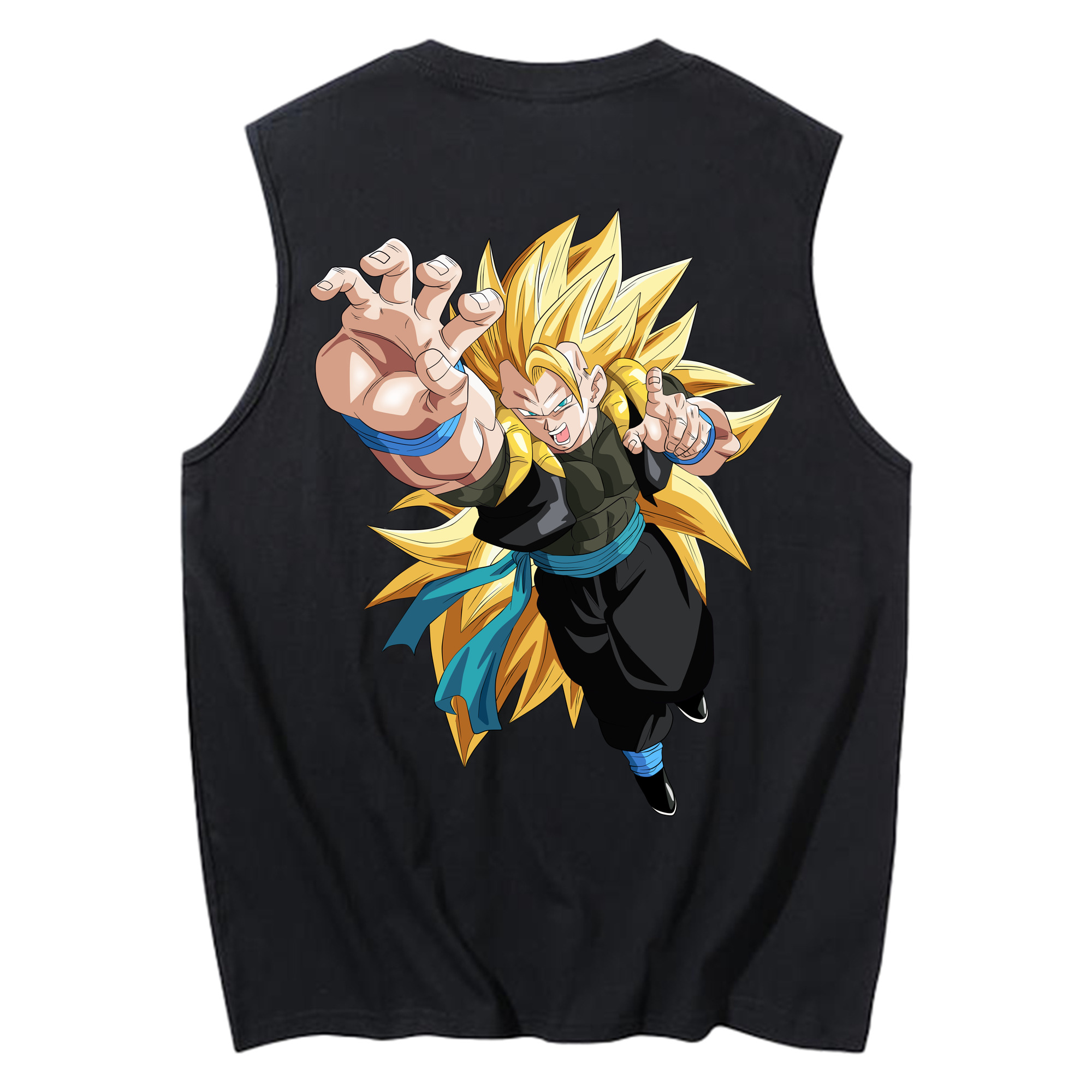 （画像用） ドラゴンボール ベジータ四世（Bejīta Yonsei）DRAGON BALL Vegeta IV コットン100％タンクトップ（背面プリント）