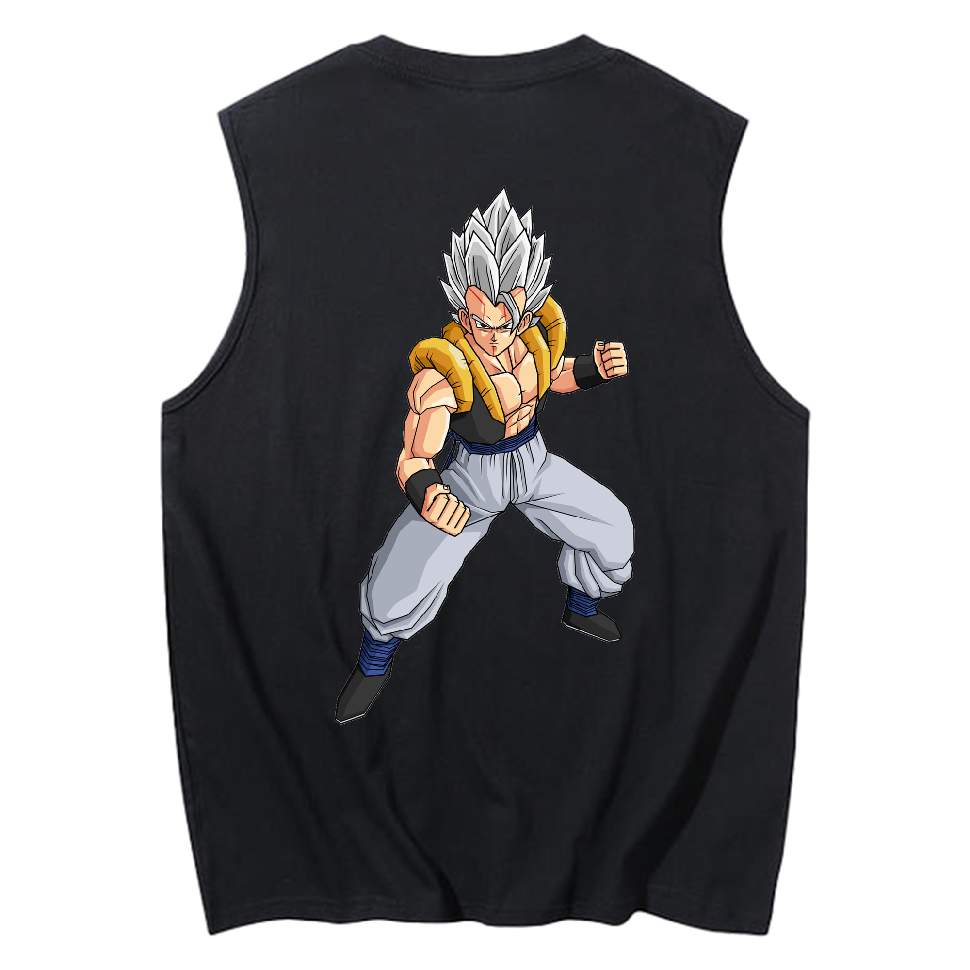 （画像用） ドラゴンボール ベジータ四世（Bejīta Yonsei）DRAGON BALL Vegeta IV コットン100％タンクトップ（背面プリント）