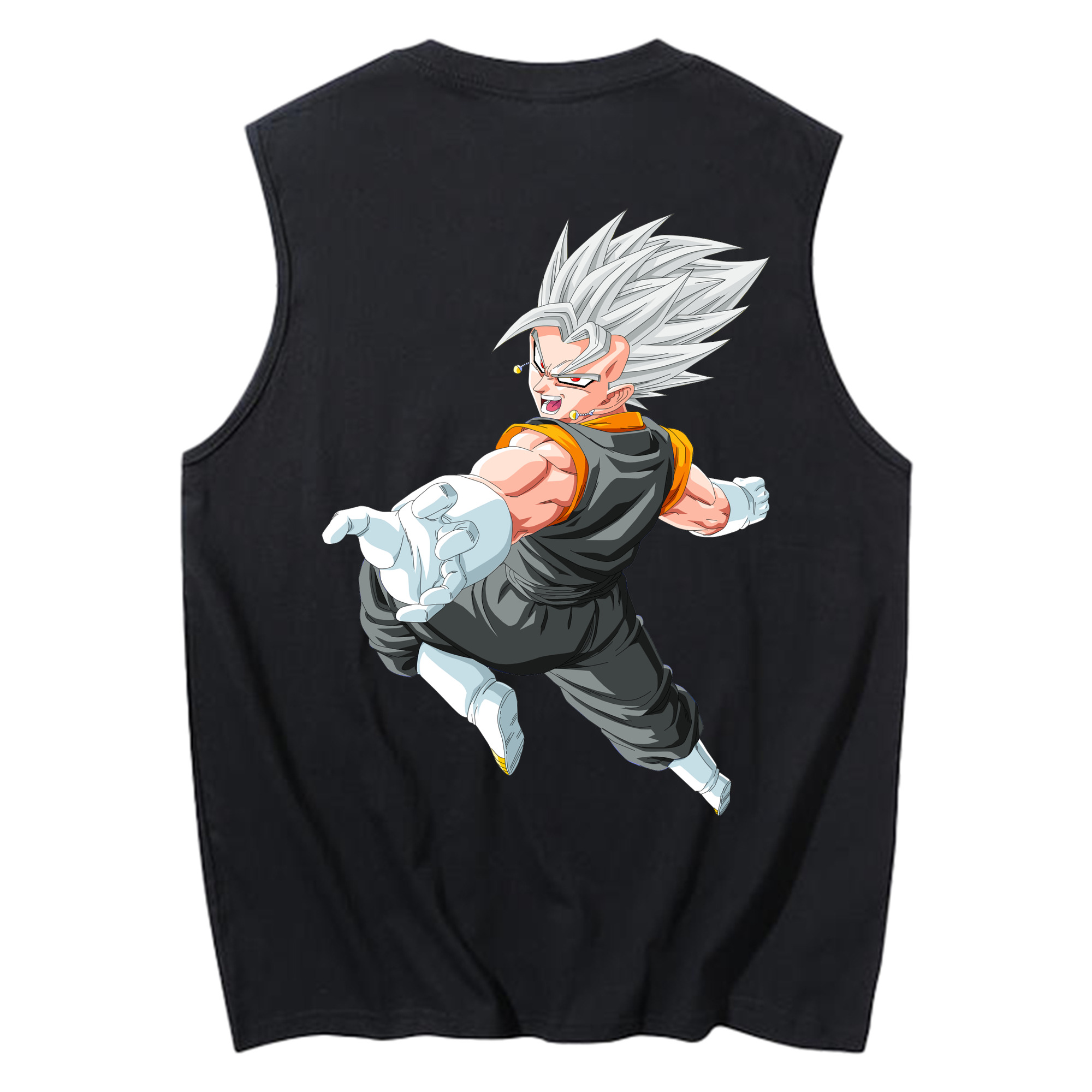 （画像用） ドラゴンボール ベジータ四世（Bejīta Yonsei）DRAGON BALL Vegeta IV コットン100％タンクトップ（背面プリント）