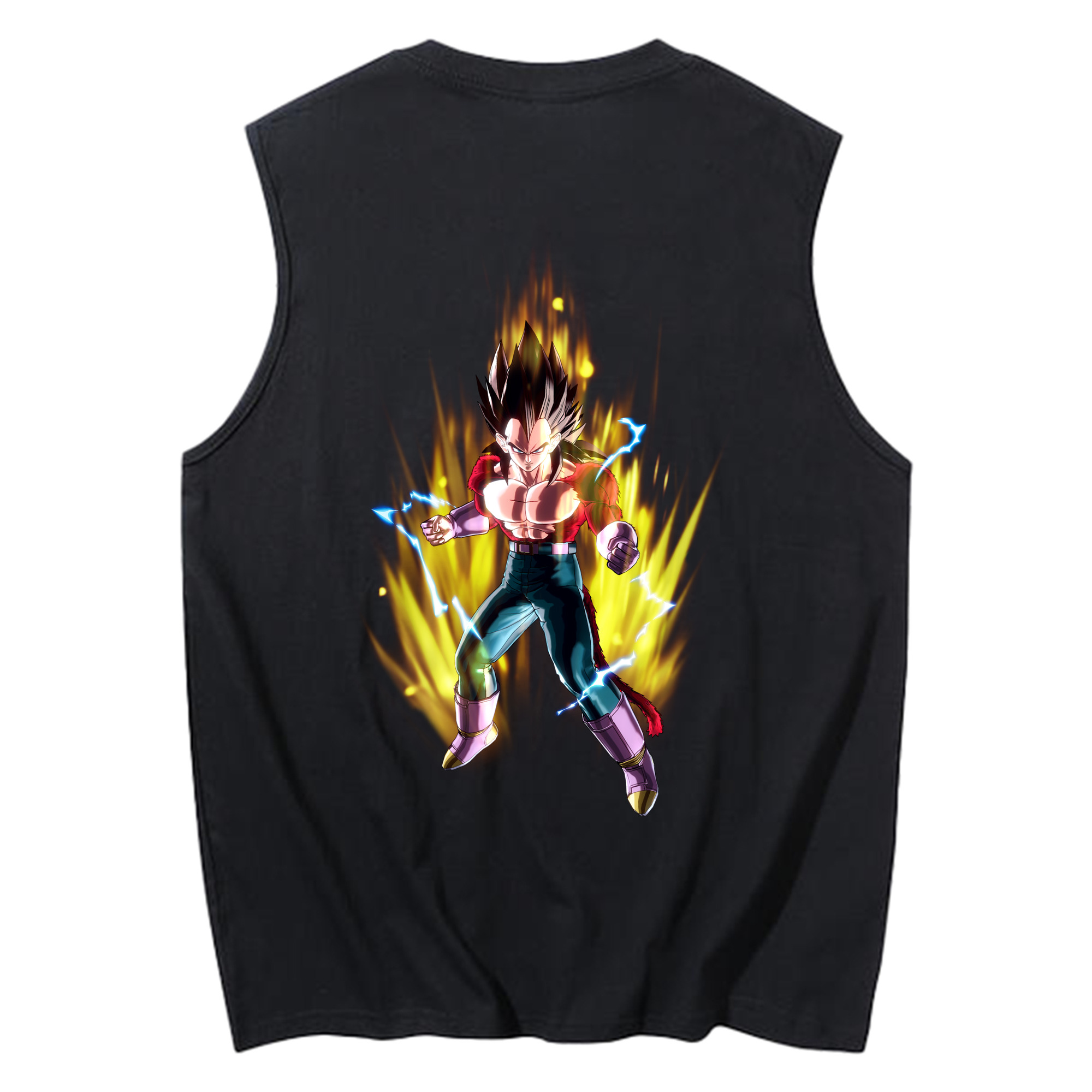 （画像用） ドラゴンボール ベジータ四世（Bejīta Yonsei）DRAGON BALL Vegeta IV コットン100％タンクトップ（背面プリント）