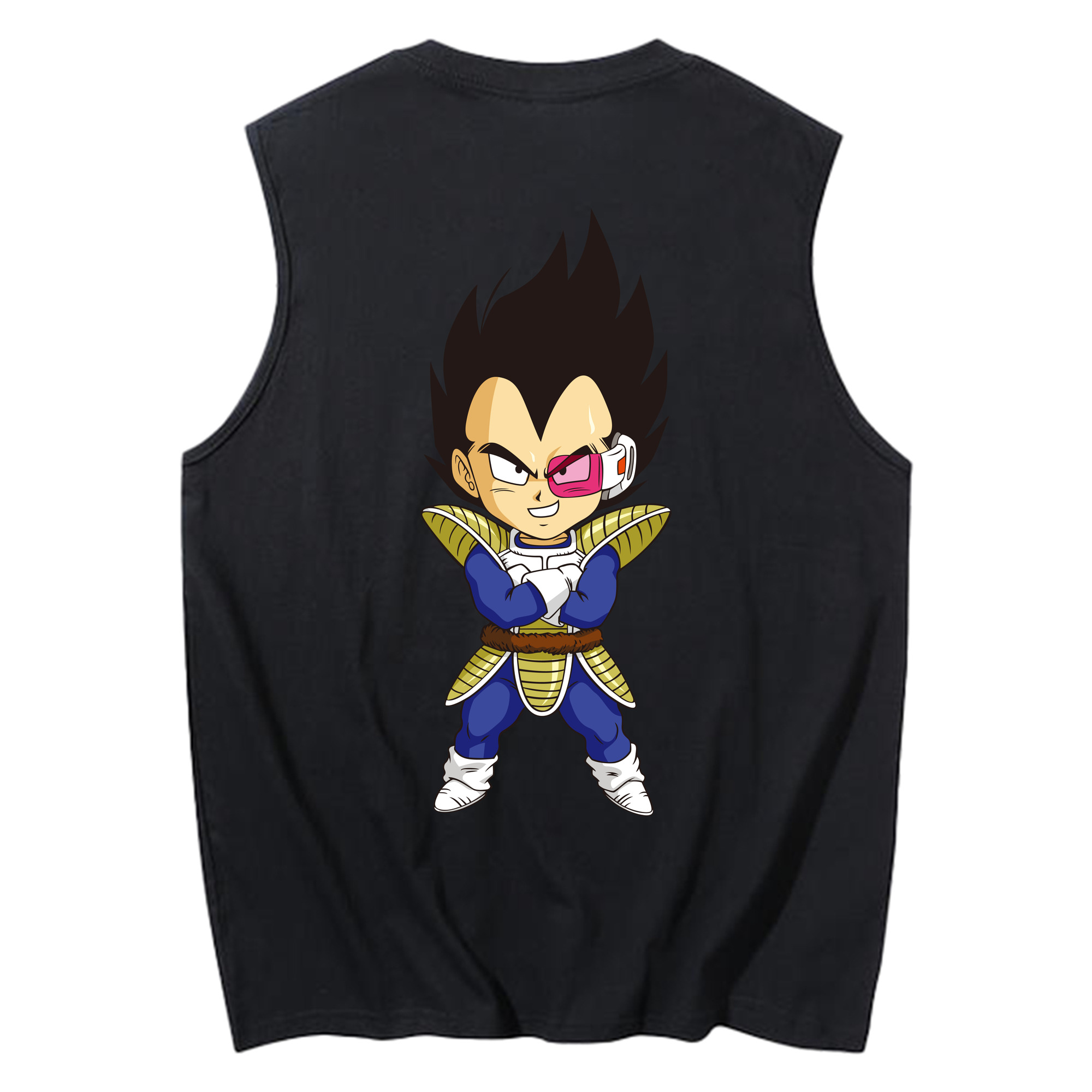 （画像用） ドラゴンボール ベジータ四世（Bejīta Yonsei）DRAGON BALL Vegeta IV コットン100％タンクトップ（背面プリント）
