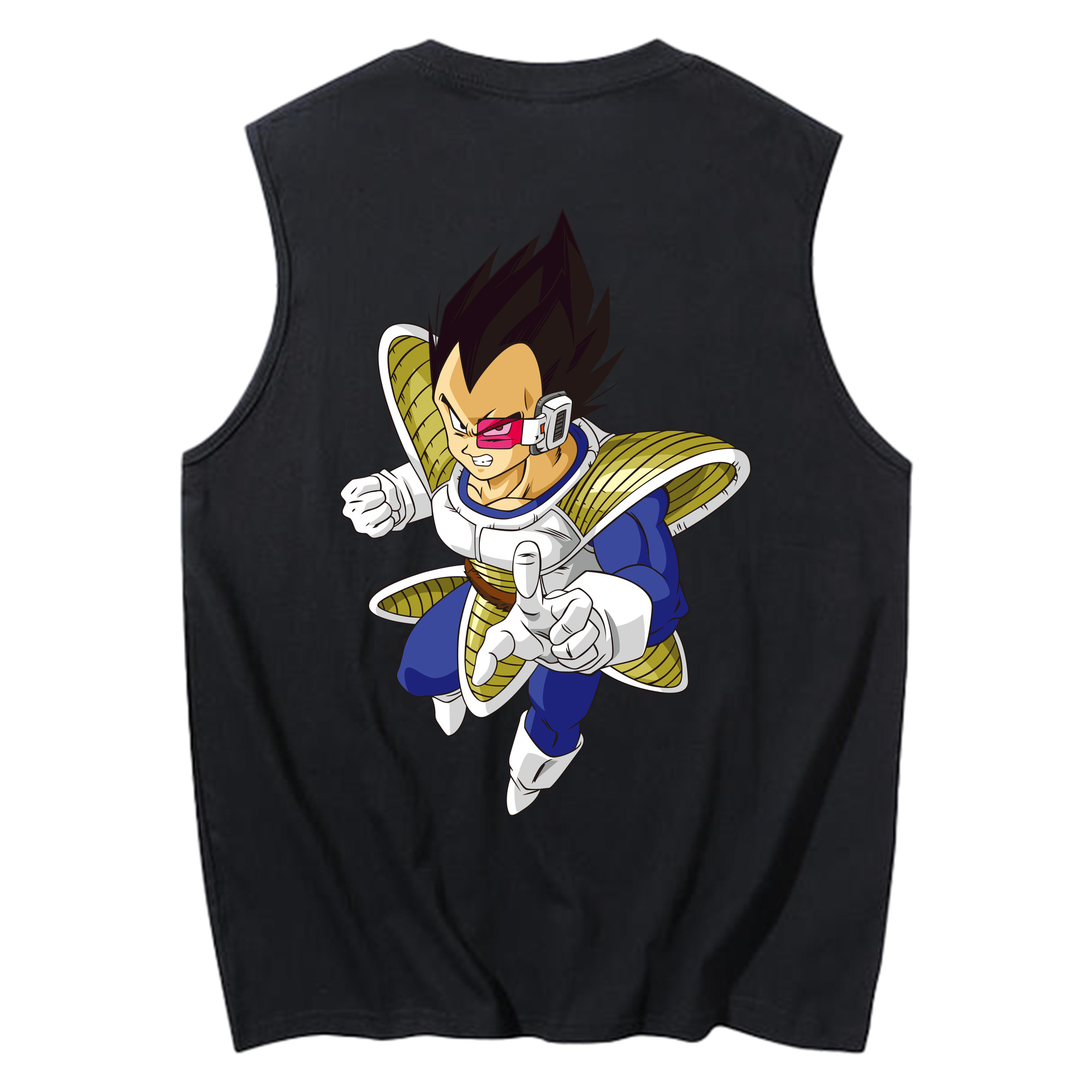 （画像用） ドラゴンボール ベジータ四世（Bejīta Yonsei）DRAGON BALL Vegeta IV コットン100％タンクトップ（背面プリント）