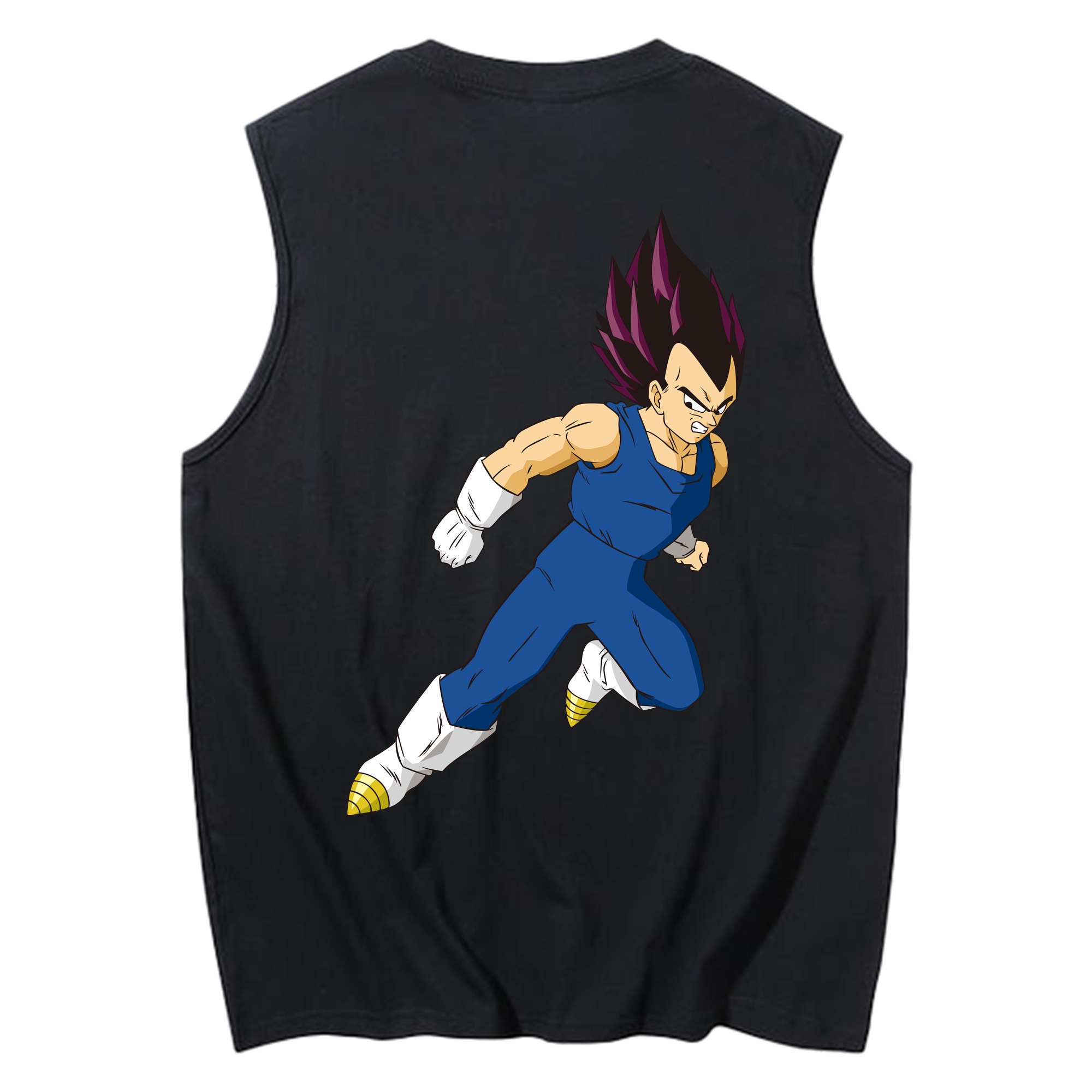 （画像用） ドラゴンボール ベジータ四世（Bejīta Yonsei）DRAGON BALL Vegeta IV コットン100％タンクトップ（背面プリント）
