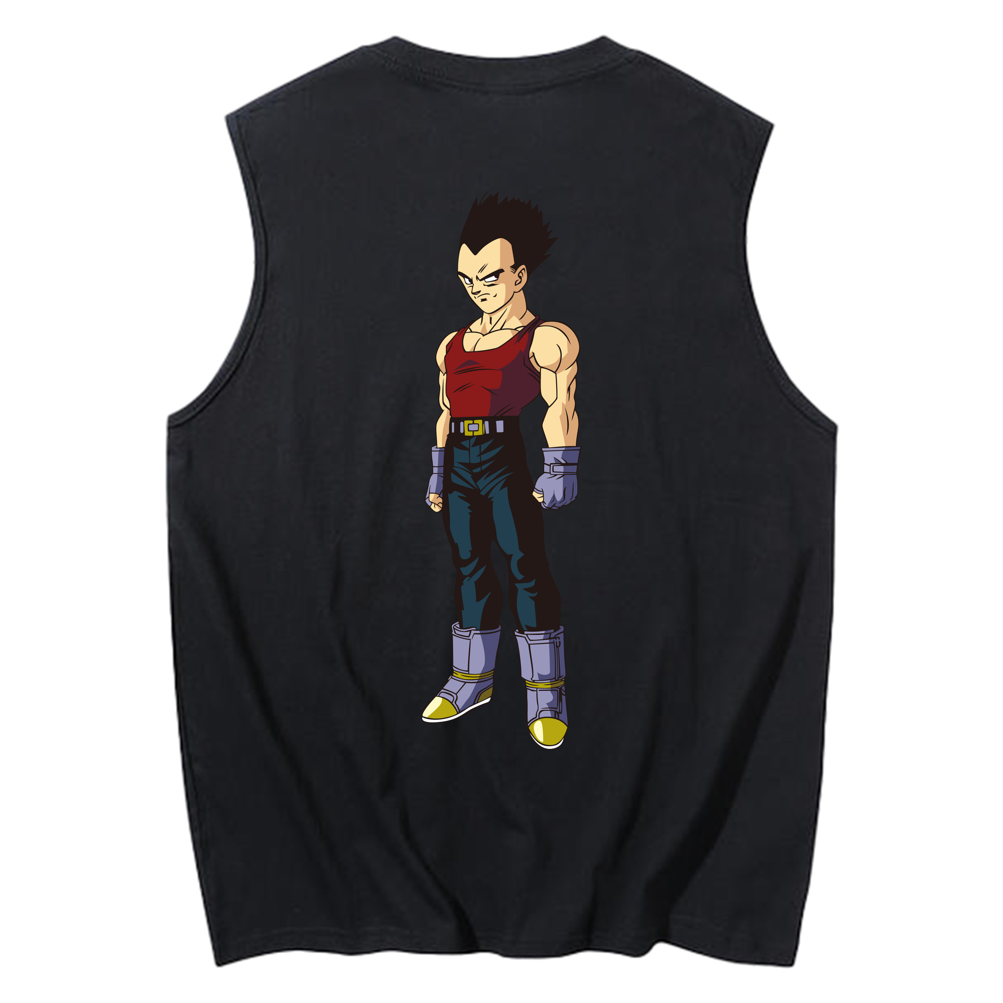 （画像用） ドラゴンボール ベジータ四世（Bejīta Yonsei）DRAGON BALL Vegeta IV コットン100％タンクトップ（背面プリント）