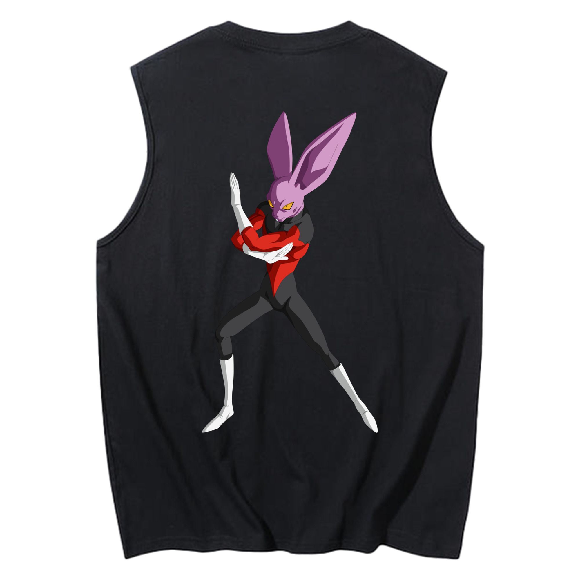 （画像用） ドラゴンボール ビルス 破壊神ビルス DRAGON BALL Beerus Birusu コットン100％タンクトップ（背面プリント）