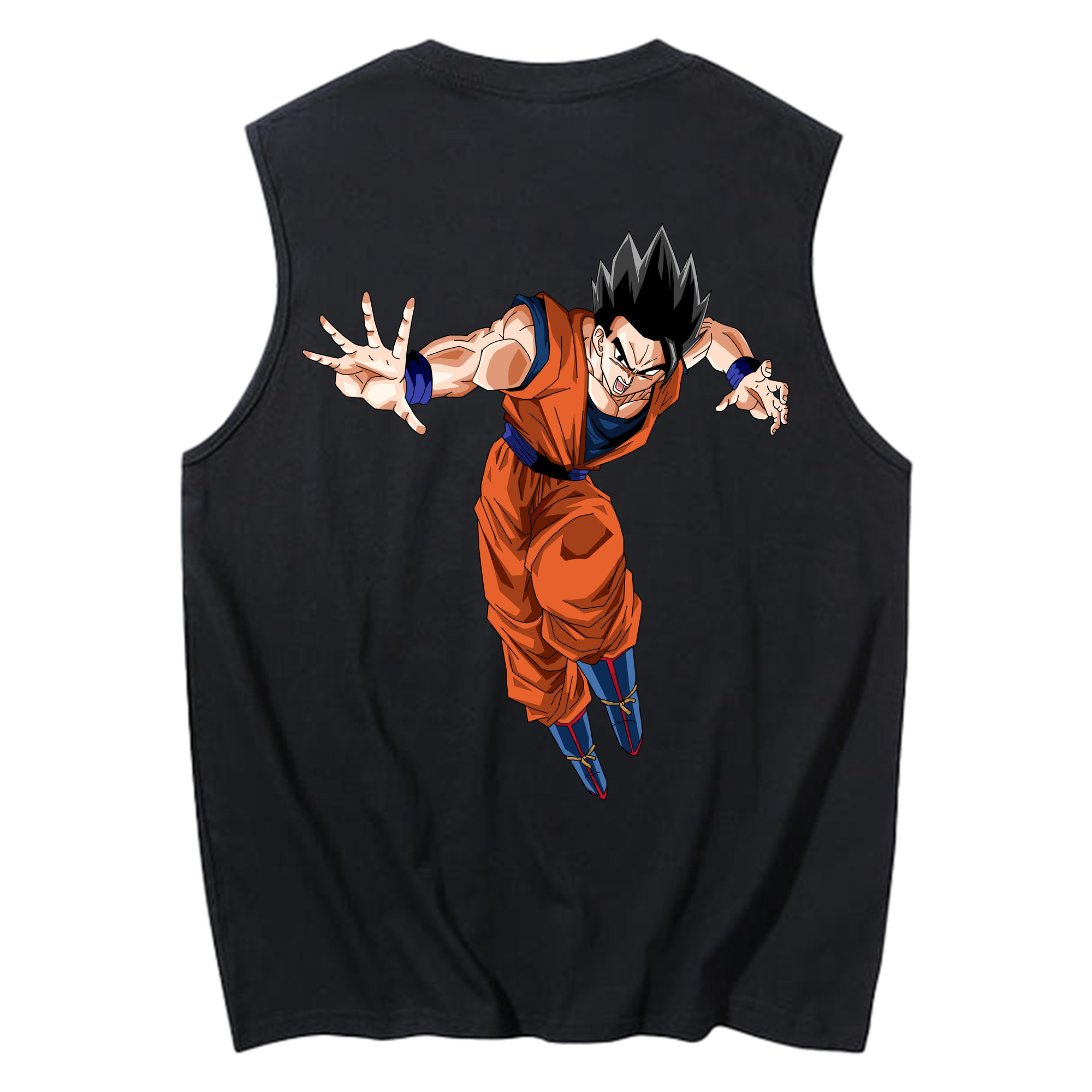 （画像用） ドラゴンボール 孫 悟飯（そんごはん）DRAGON BALL Son Gohan コットン100％タンクトップ（背面プリント）
