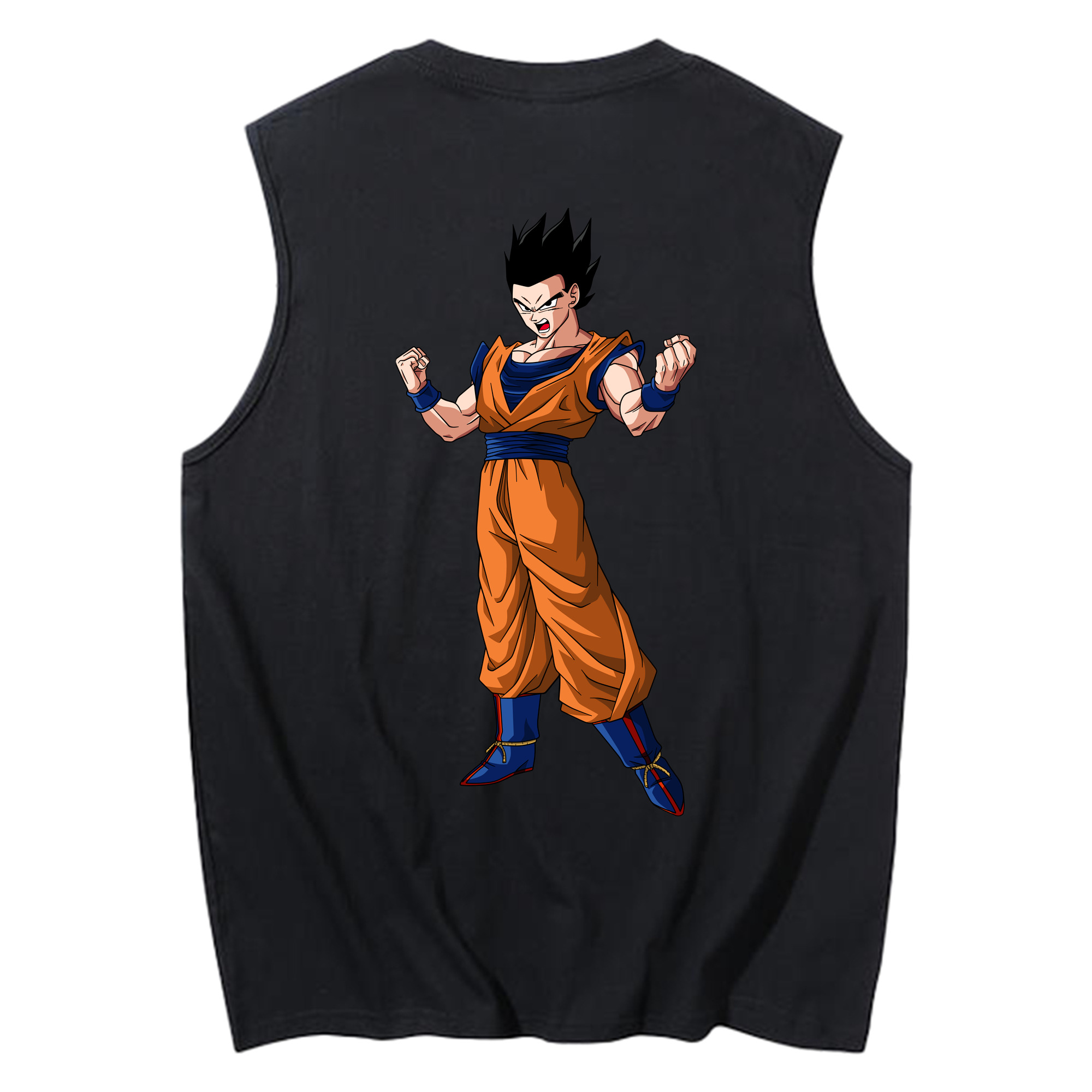 （画像用） ドラゴンボール 孫 悟飯（そんごはん）DRAGON BALL Son Gohan コットン100％タンクトップ（背面プリント）