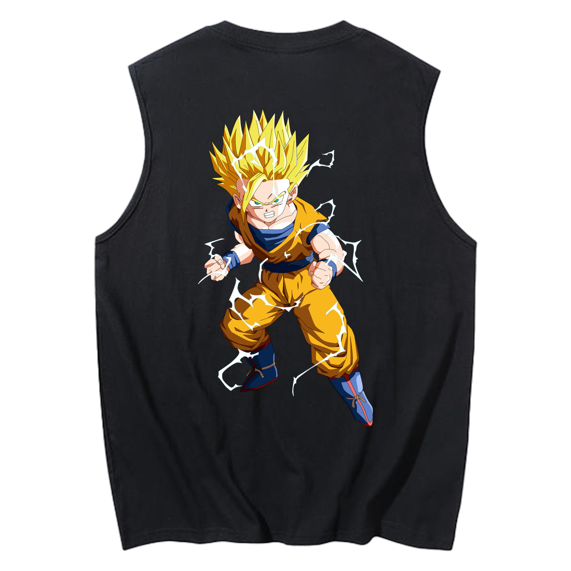 （画像用） ドラゴンボール 孫 悟飯（そんごはん）DRAGON BALL Son Gohan コットン100％タンクトップ（背面プリント）