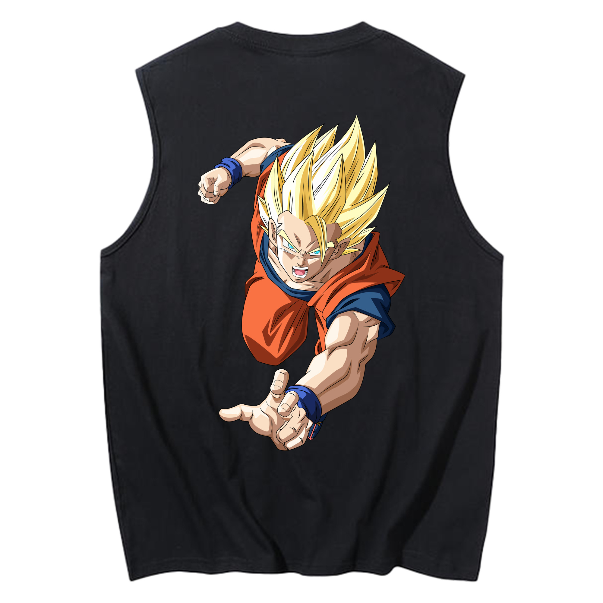 （画像用） ドラゴンボール 孫 悟飯（そんごはん）DRAGON BALL Son Gohan コットン100％タンクトップ（背面プリント）