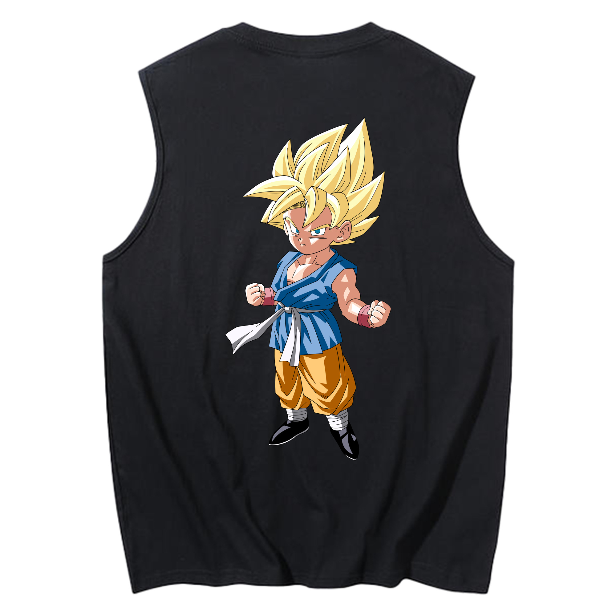 （画像用） ドラゴンボール 孫 悟飯（そんごはん）DRAGON BALL Son Gohan コットン100％タンクトップ（背面プリント）