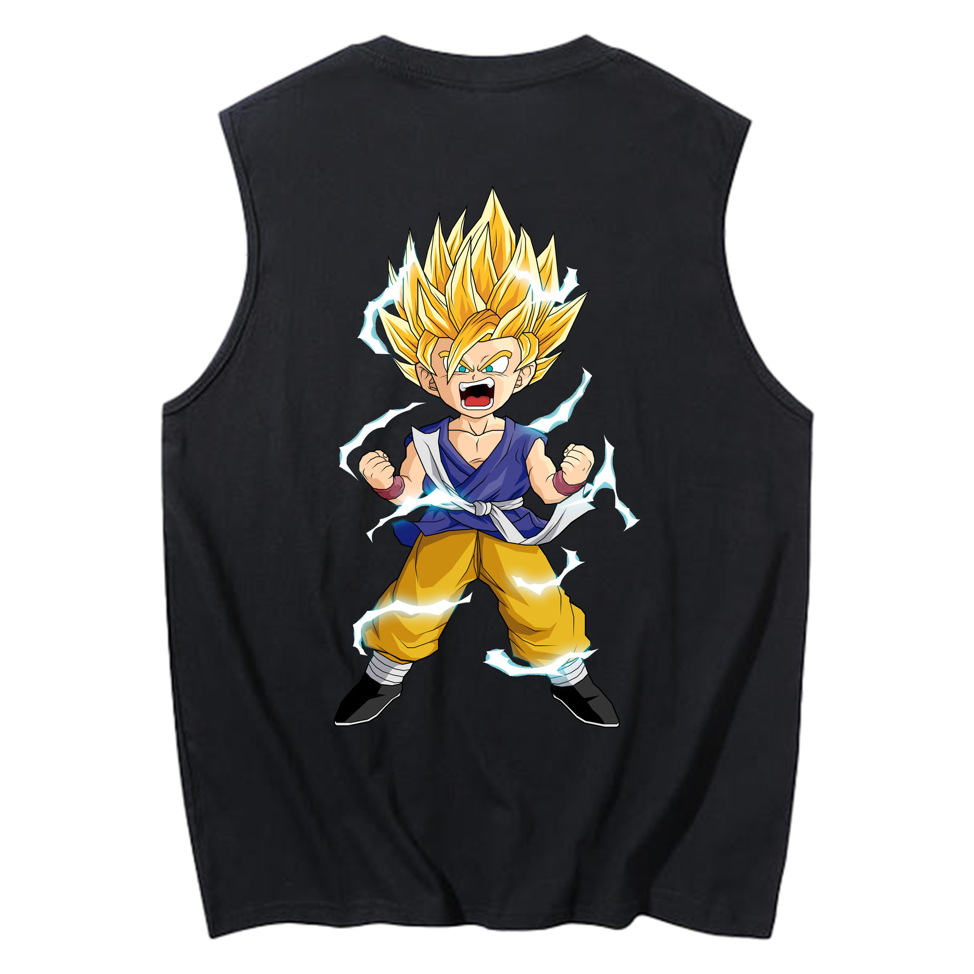 （画像用） ドラゴンボール 孫 悟飯（そんごはん）DRAGON BALL Son Gohan コットン100％タンクトップ（背面プリント）