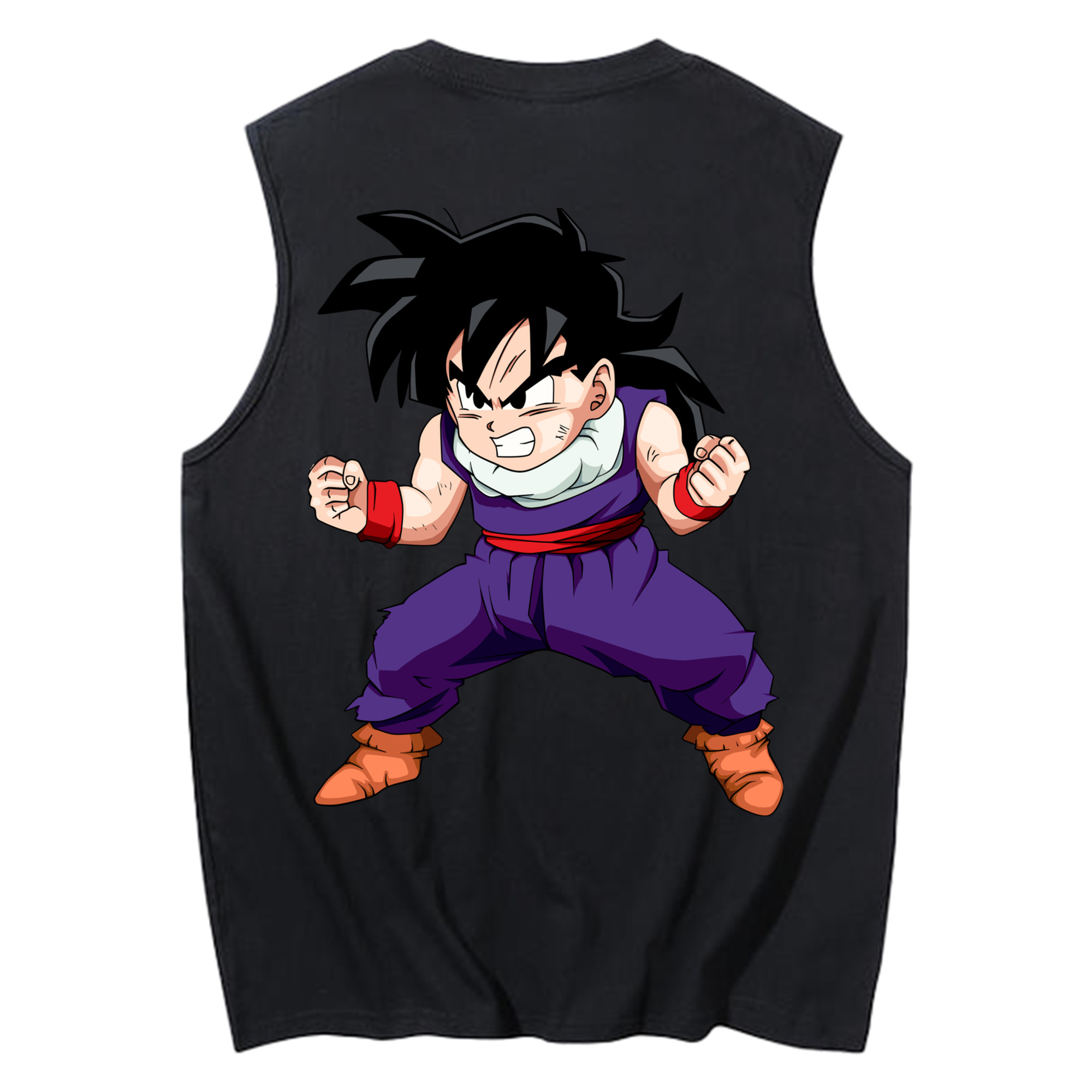 （画像用） ドラゴンボール 孫 悟飯（そんごはん）DRAGON BALL Son Gohan コットン100％タンクトップ（背面プリント）