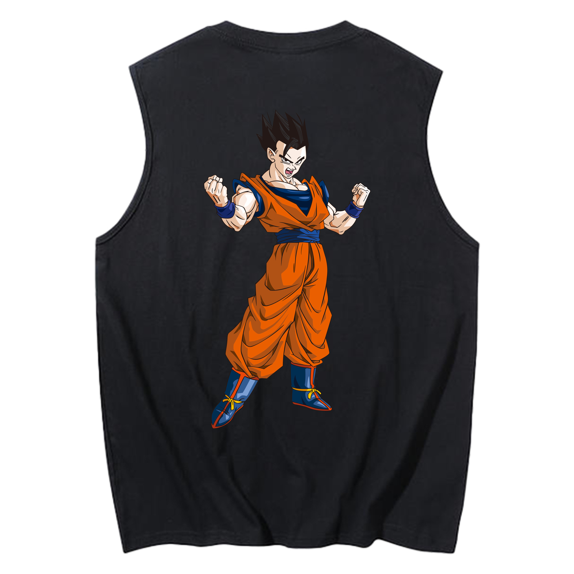 （画像用） ドラゴンボール 孫 悟飯（そんごはん）DRAGON BALL Son Gohan コットン100％タンクトップ（背面プリント）