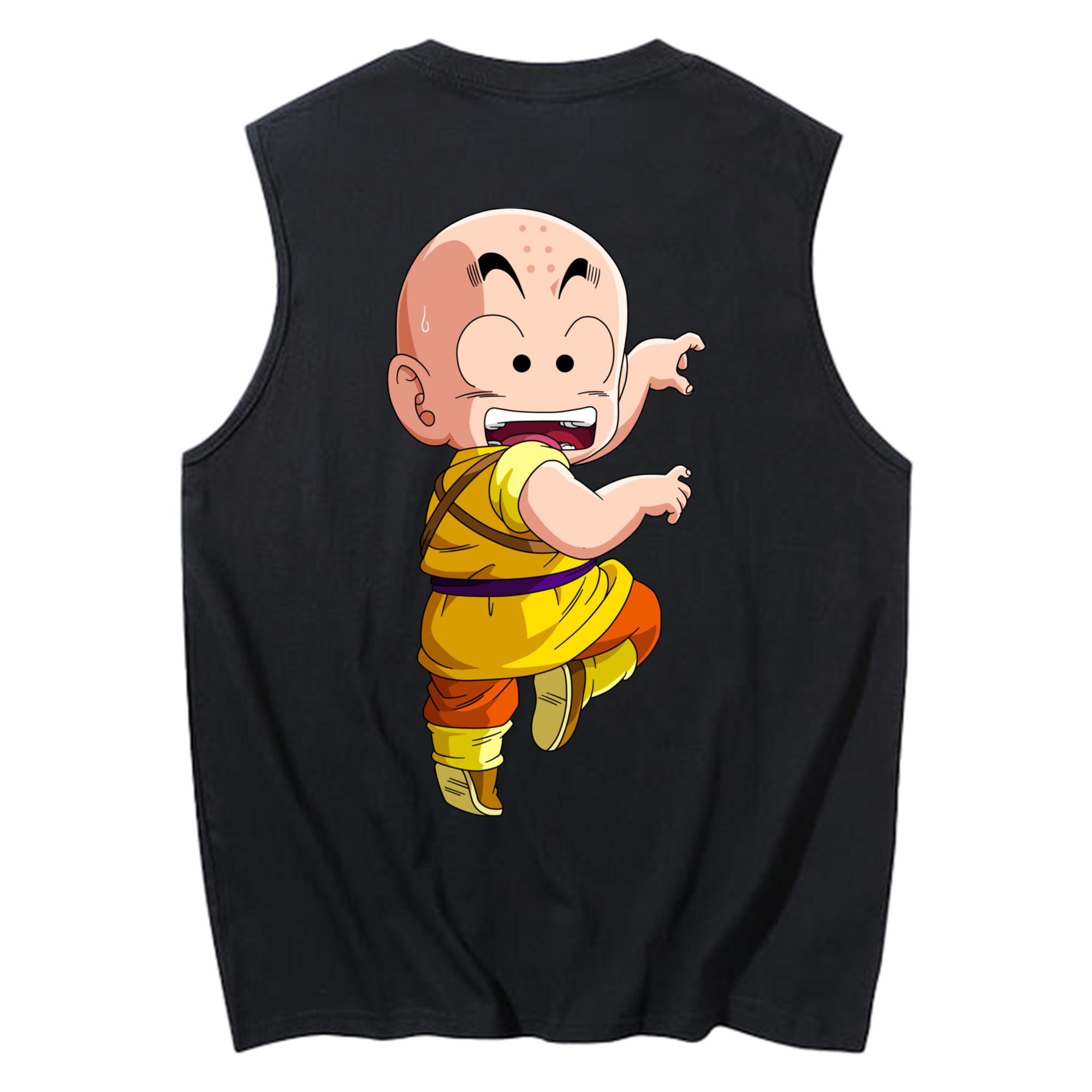 （画像用） ドラゴンボール クリリン DRAGON BALL krillin コットン100％タンクトップ（背面プリント）