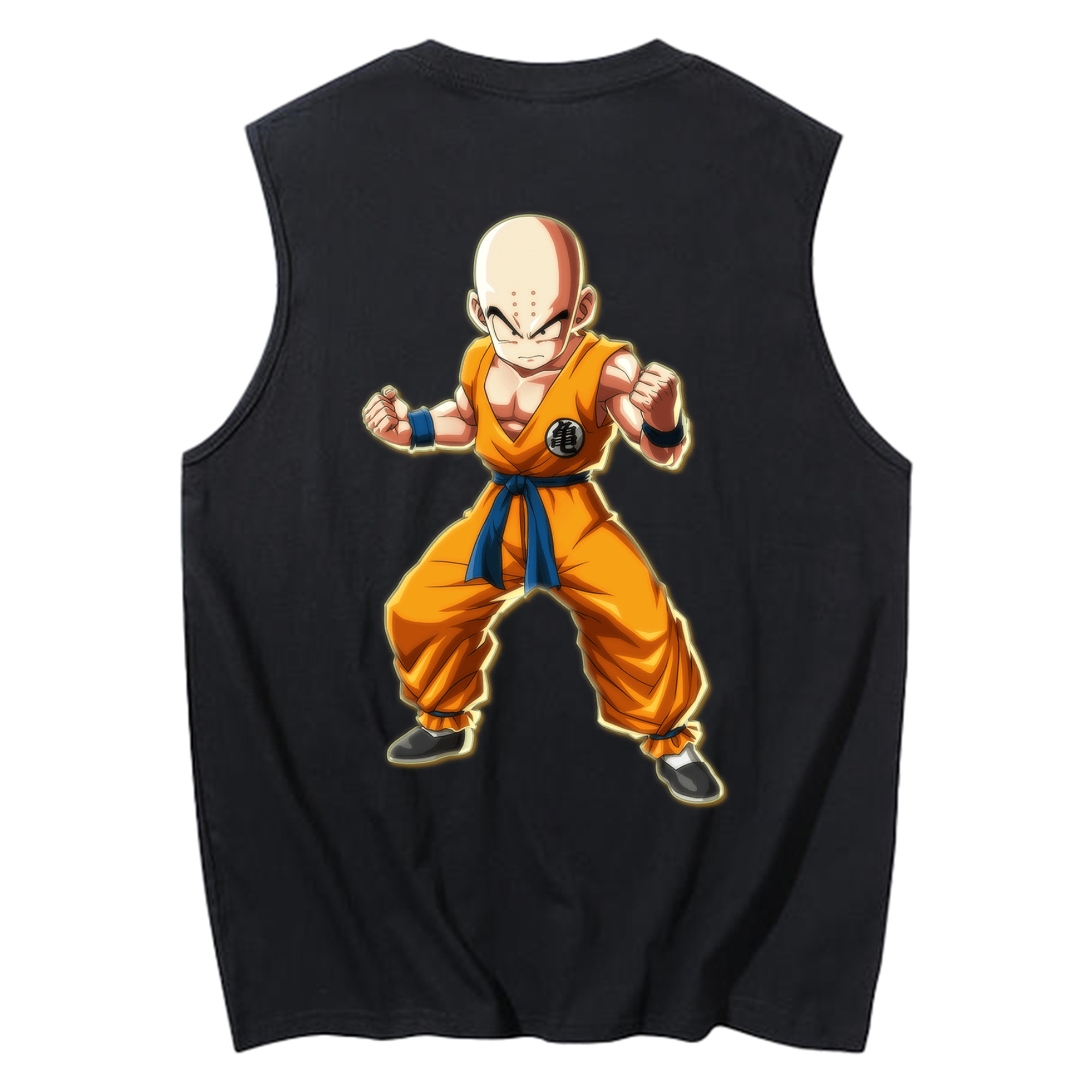 （画像用） ドラゴンボール クリリン DRAGON BALL krillin コットン100％タンクトップ（背面プリント）